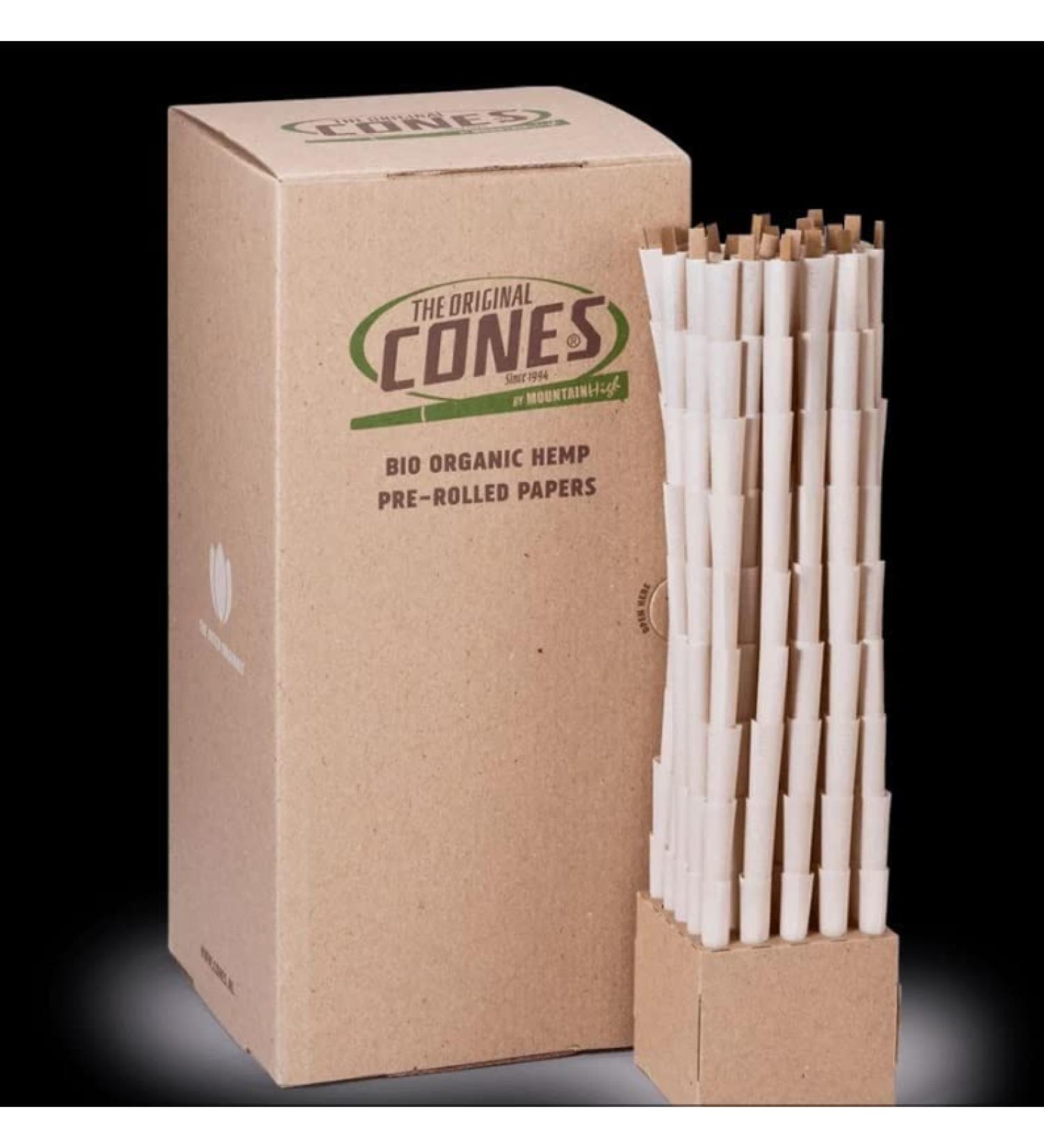 ORIGNAL CONES PREE ROLLED IN BULK BOXES (BIO ORGANIC HEMP PRE - ROLLED CONES SMALL 1-1/4-26X84mm X 900) BIO ORGANIC HEMP PRE - ROLLED CONES SMALL 1-1/4 - 26X84mm X 900