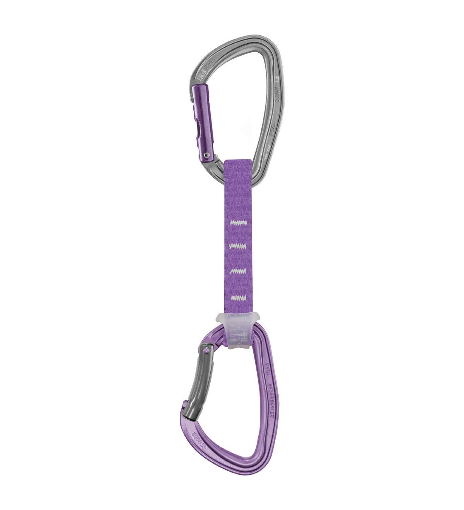 Petzl DJINN AXESS Quickdraw - Durable, Lightweight Quickdraw for Sport, Trad, and Aid Climbing 12 cm Violet