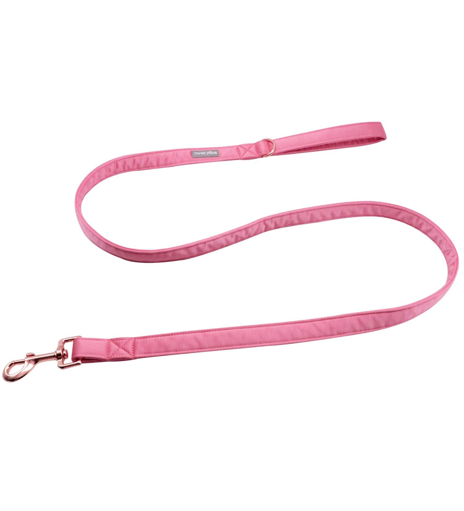 Lionet Paws Dog Leash - Silk Leash for Small Medium & Large Dogs | Matching Collars for Boys & Girls | M Size (Pack of 1) - Peach Color - Buy Online on GoSupps.com