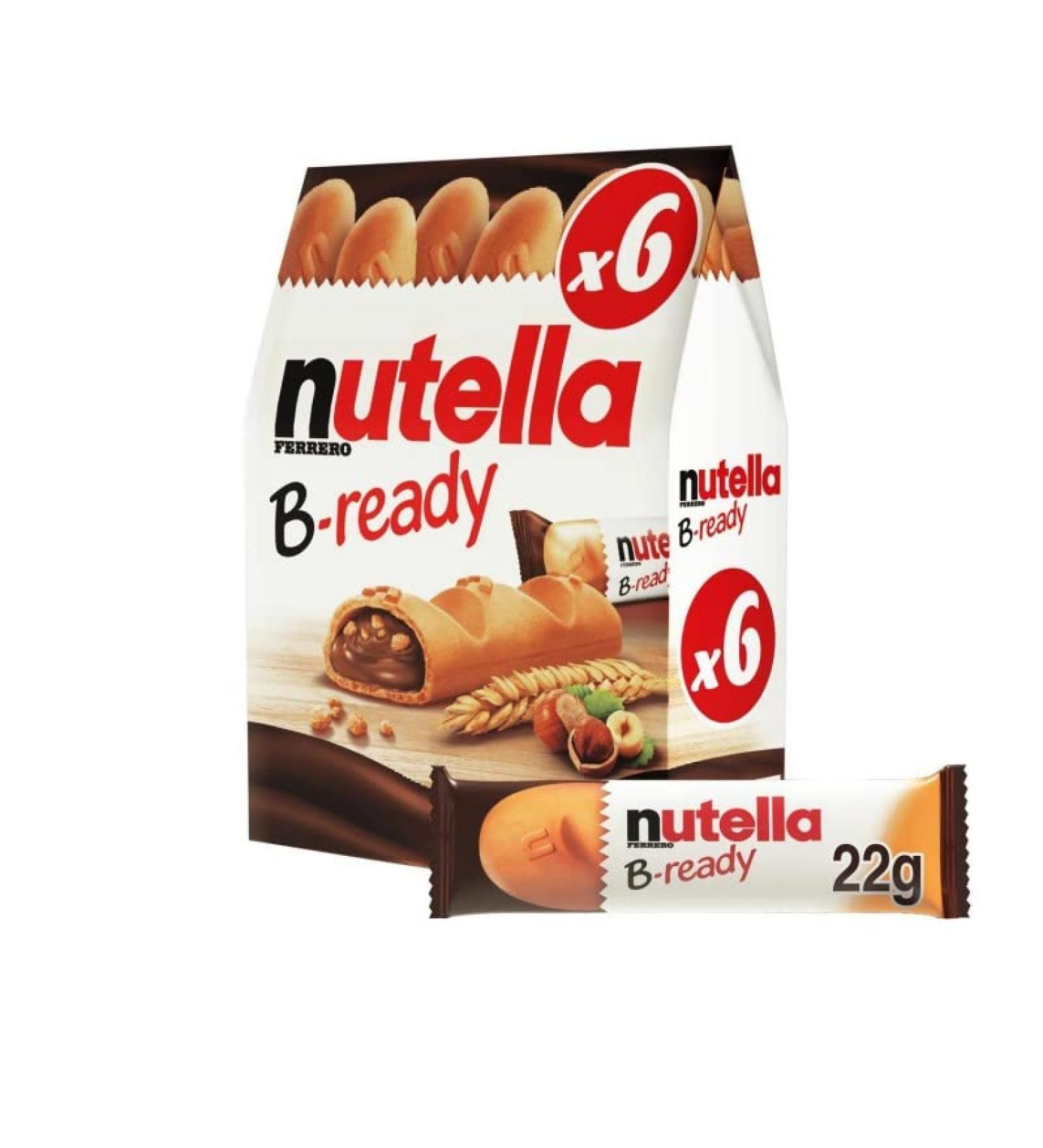  G n rique NUTELLA - B-Ready: 132g chocolate spread filled biscuit - Pack of 4 - Sold in Packs - Buy Online on GoSupps.com