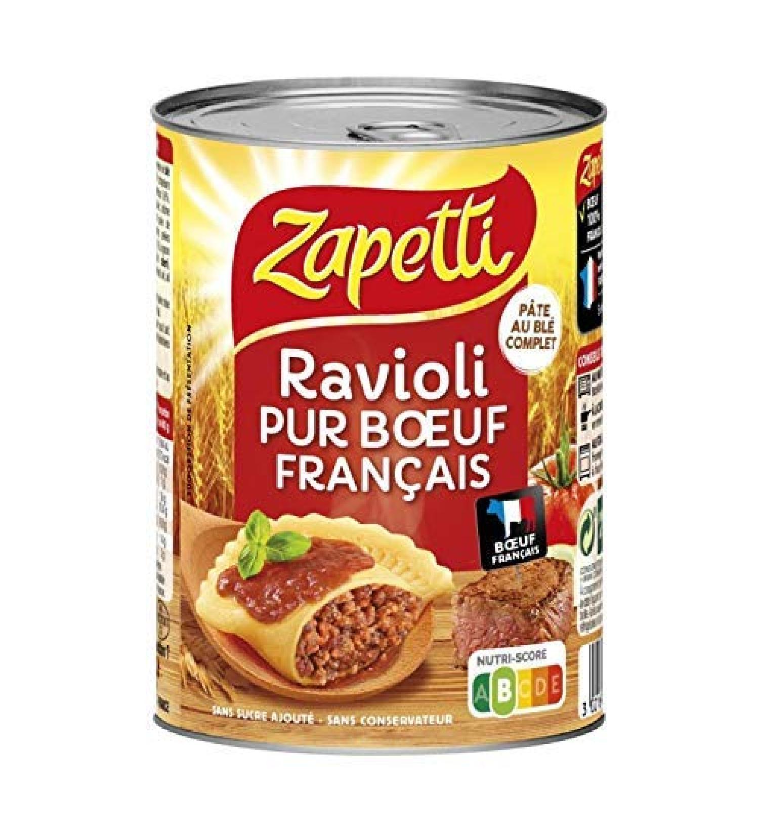 ZAPETTI - Pure French Beef Ravioli 400G - Pack of 4 - free delivery