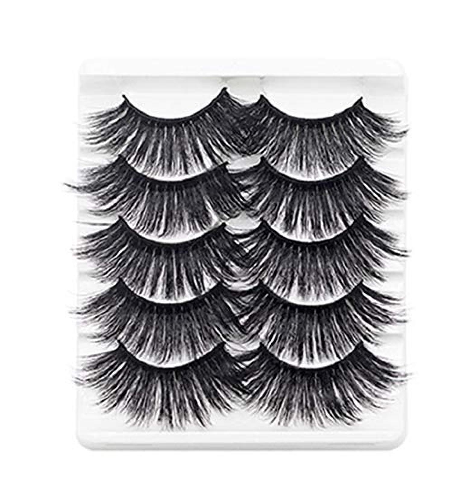 Desikixudy 5 Pairs 25mm Eyelashes Eyelashes Lashes Natural Dramatic Volume Eyelashes Extension False Eyelashes 5D89 - Buy Online on GoSupps.com