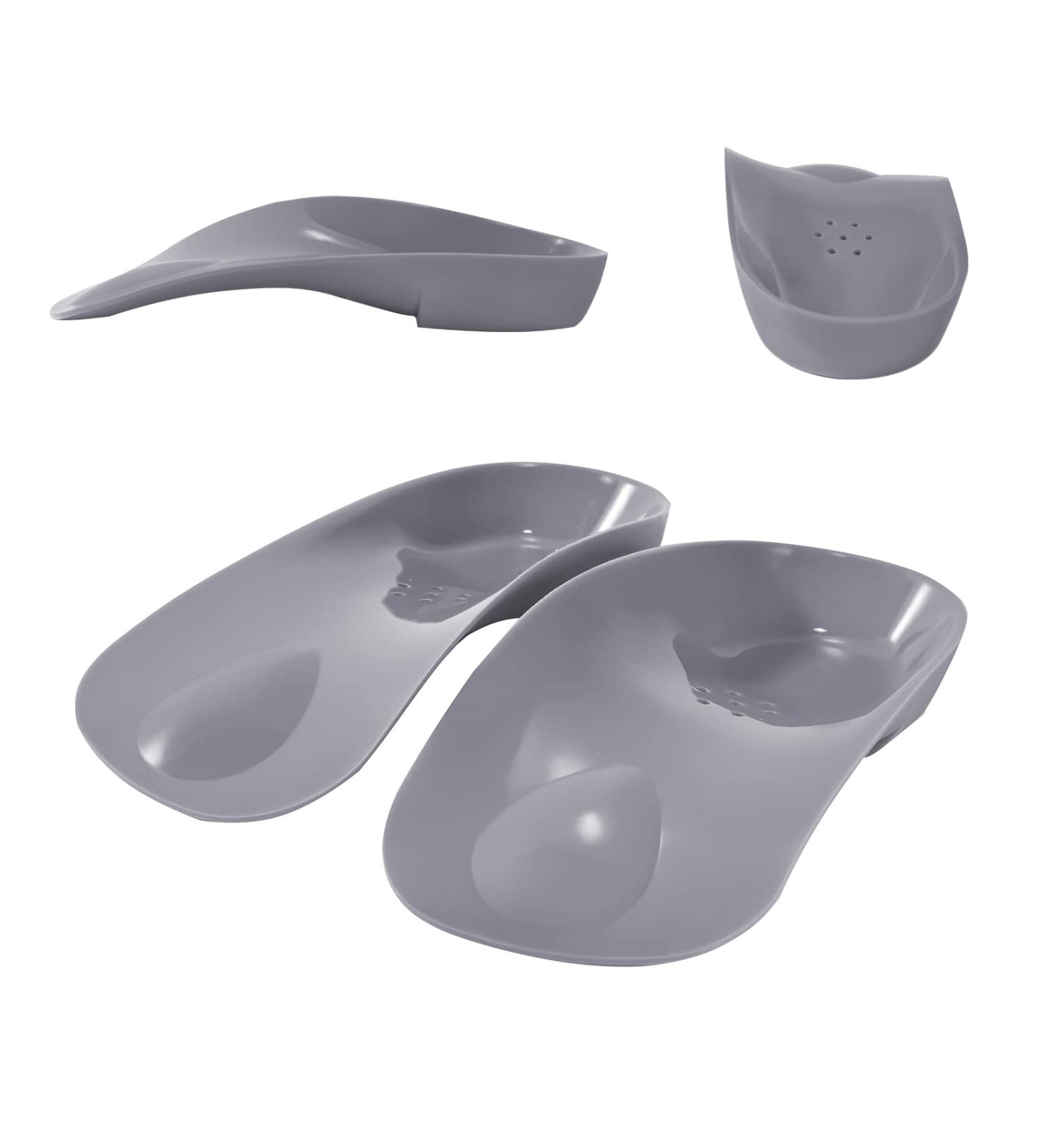 3/4 Original High Arch Orthotics Insoles for Plantar Fasciitis & Flat Feet - Firm Support Comfort Metatarsal Pads - Relief for Heel Spur Pain - Men 9-11/Women 10-12 - Gray - Buy Online on GoSupps.com