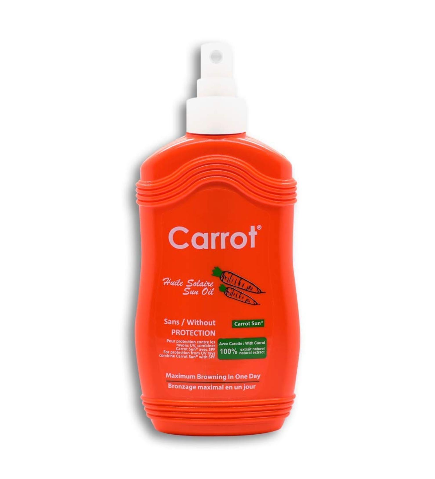 Carrot Sun Papaya Tan Accelerator Spray Oil - 200ml for Fast Golden Tan - Buy Online on GoSupps.com