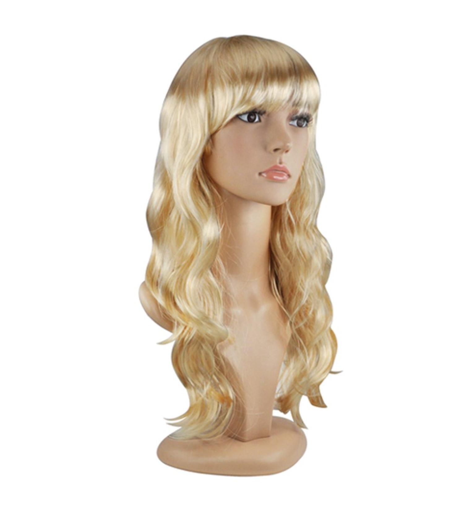 TRIXES Bombshell Wig - Long Wavy Blonde Hair for Costume Party, Cosplay, Halloween - Natural Looking and Fancy Dress Accessory - Buy Online on GoSupps.com