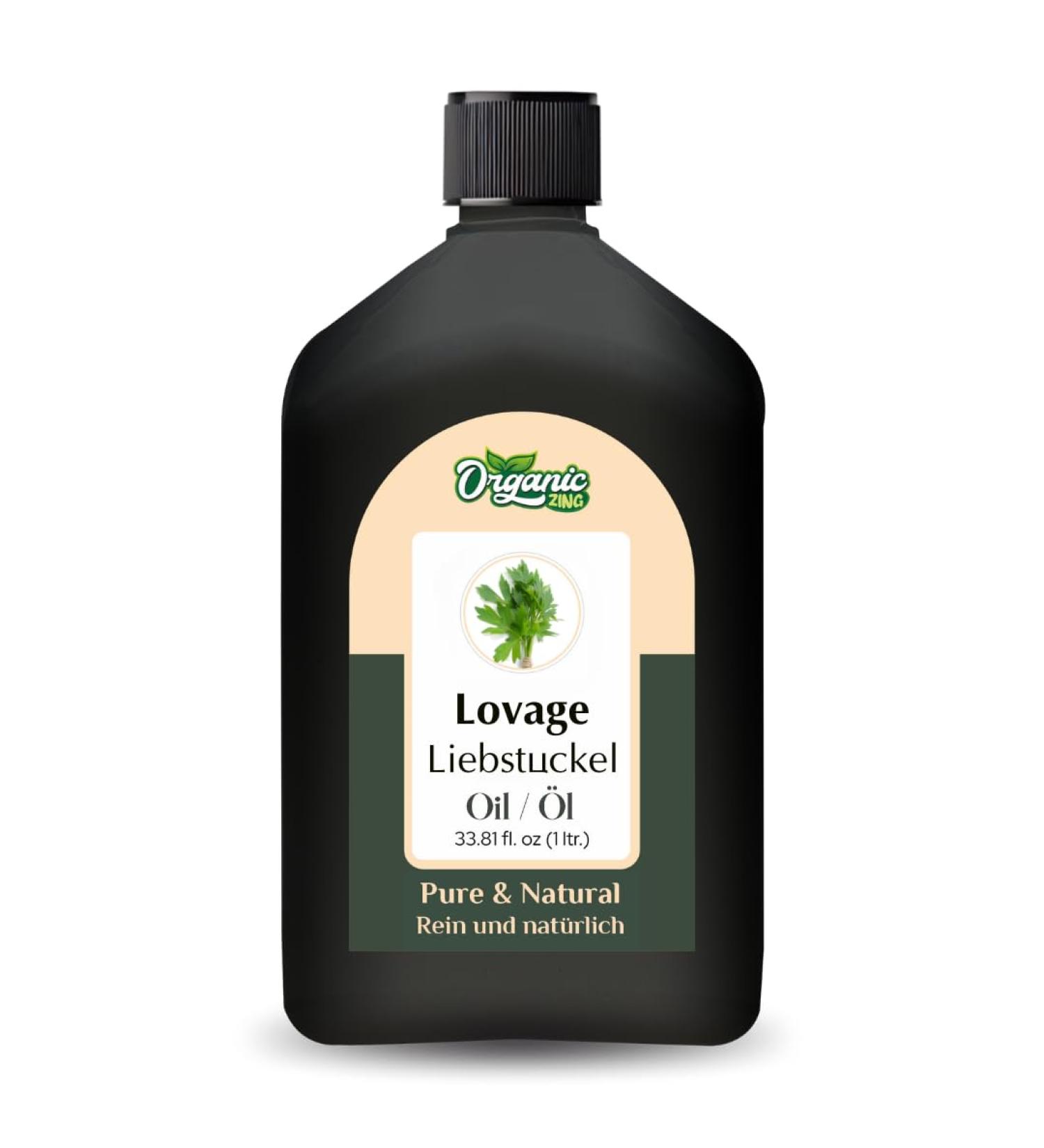 ORGANIC ZING Organic Zing Lovage Oil (Levisticum officinale) | Pure and natural essential oil for massage skin care hair care 1000 ml