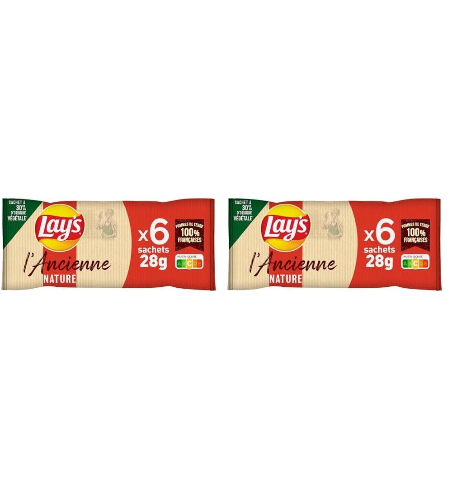 Lay's Chips l'Ancienne Nature 28 g - Multipack de 6 (Lot de 2) - Buy Online on GoSupps.com