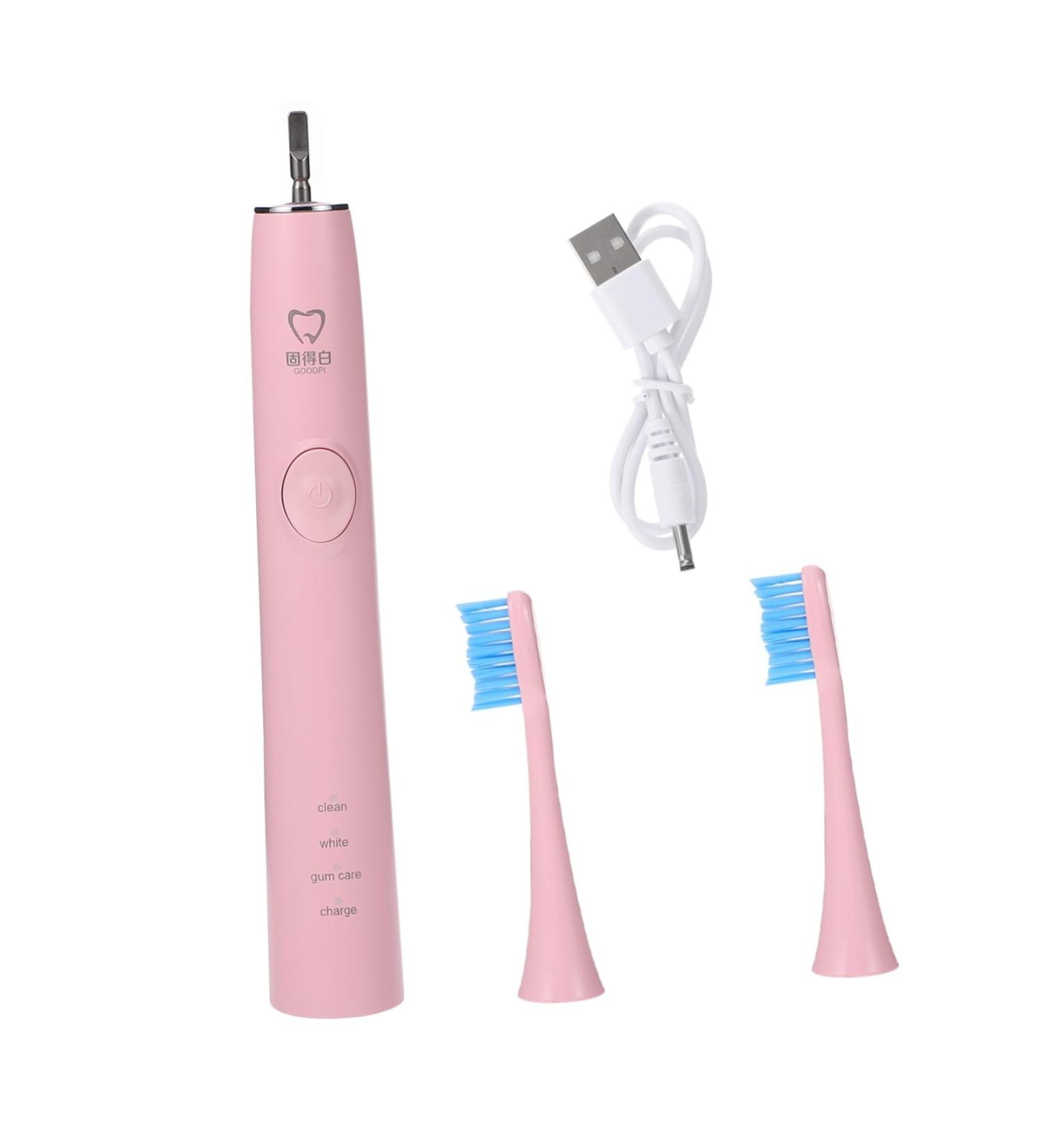 Homsfou Electric Toothbrush Set - High Density Oral Care & Waterproof Travel Toothbrush with Replacement Heads - Buy Online on GoSupps.com