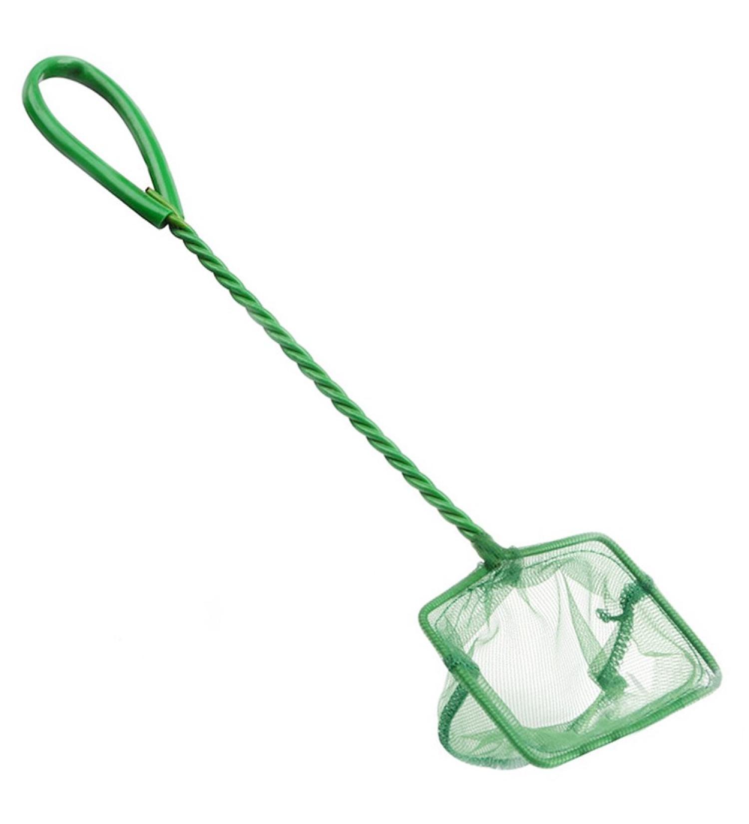 SLSON 4 Fine Mesh Aquarium Fish Net with 10 Handle - Quick Catch Nylon Net for Fish Tanks - Green - Buy Online on GoSupps.com