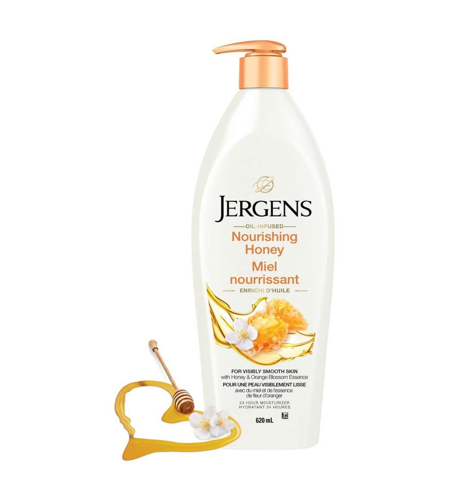 Jergens Nourishing Honey Moisturizer & Body Lotion for Dry Skin (620 mL) 620 ml (Pack of 1) Honey - Buy Online on GoSupps.com