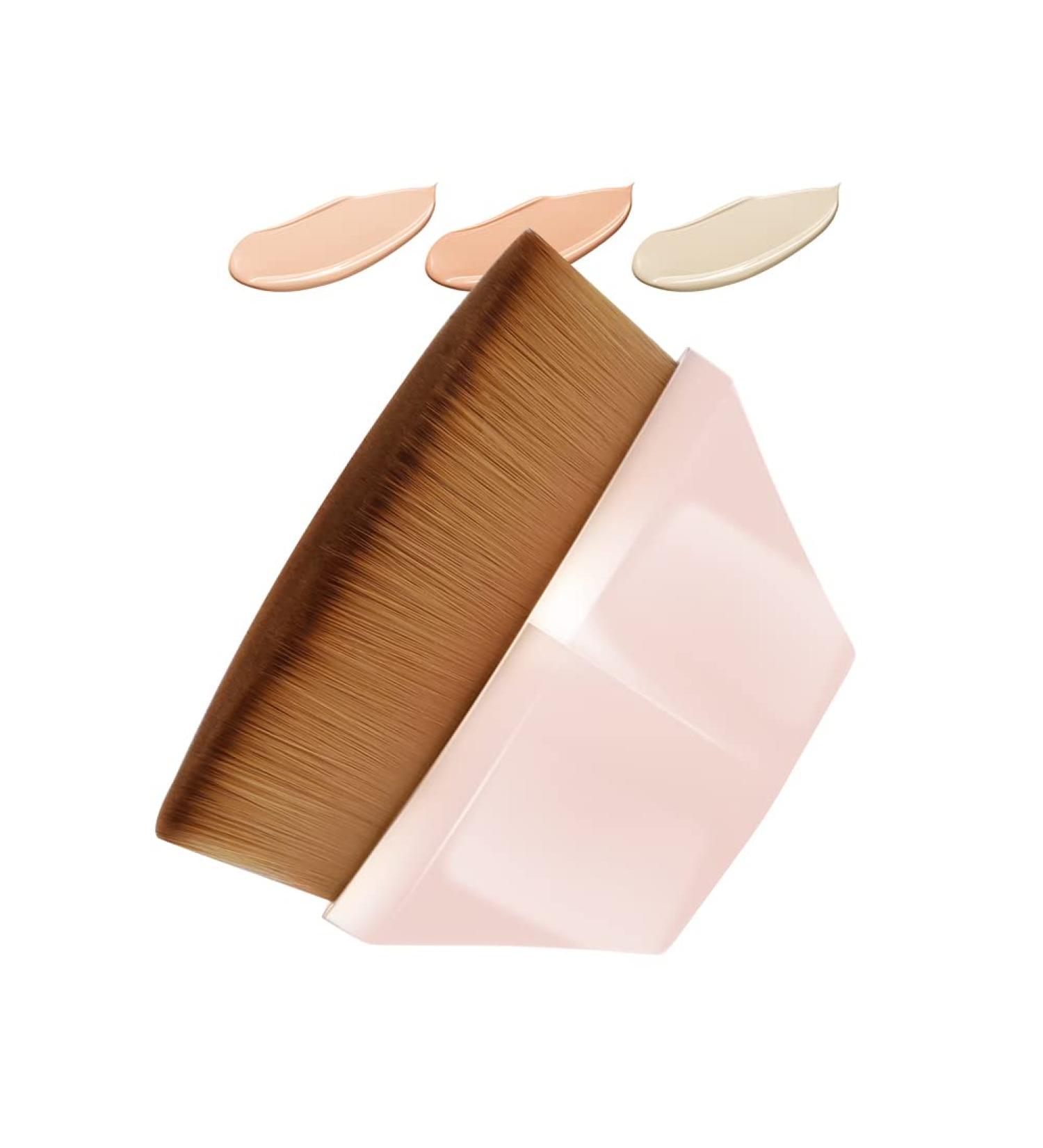 AUAUY Foundation Makeup Brush - Kabuki Face Brush for Flawless Liquid & Cream Cosmetics - Portable Case Included (Pink) - Buy Online on GoSupps.com
