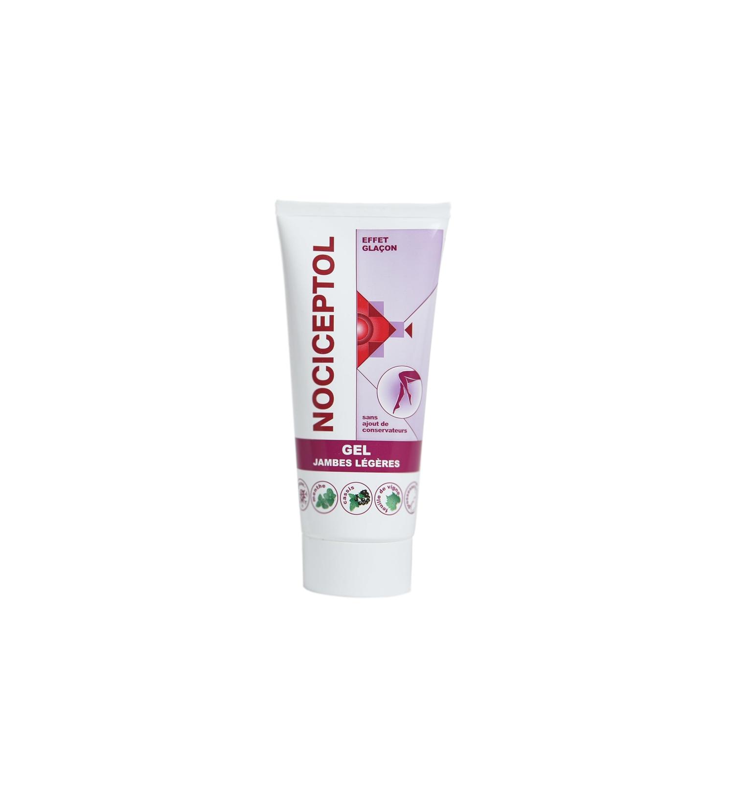 NOCICEPTOL - Gel Jambes L g res - Gel Rafra chissant - Huile Essentielle De Menthe Poivr e Menthol Cassis Vigne Rouge - 90ml 90 ml (Lot de 1)