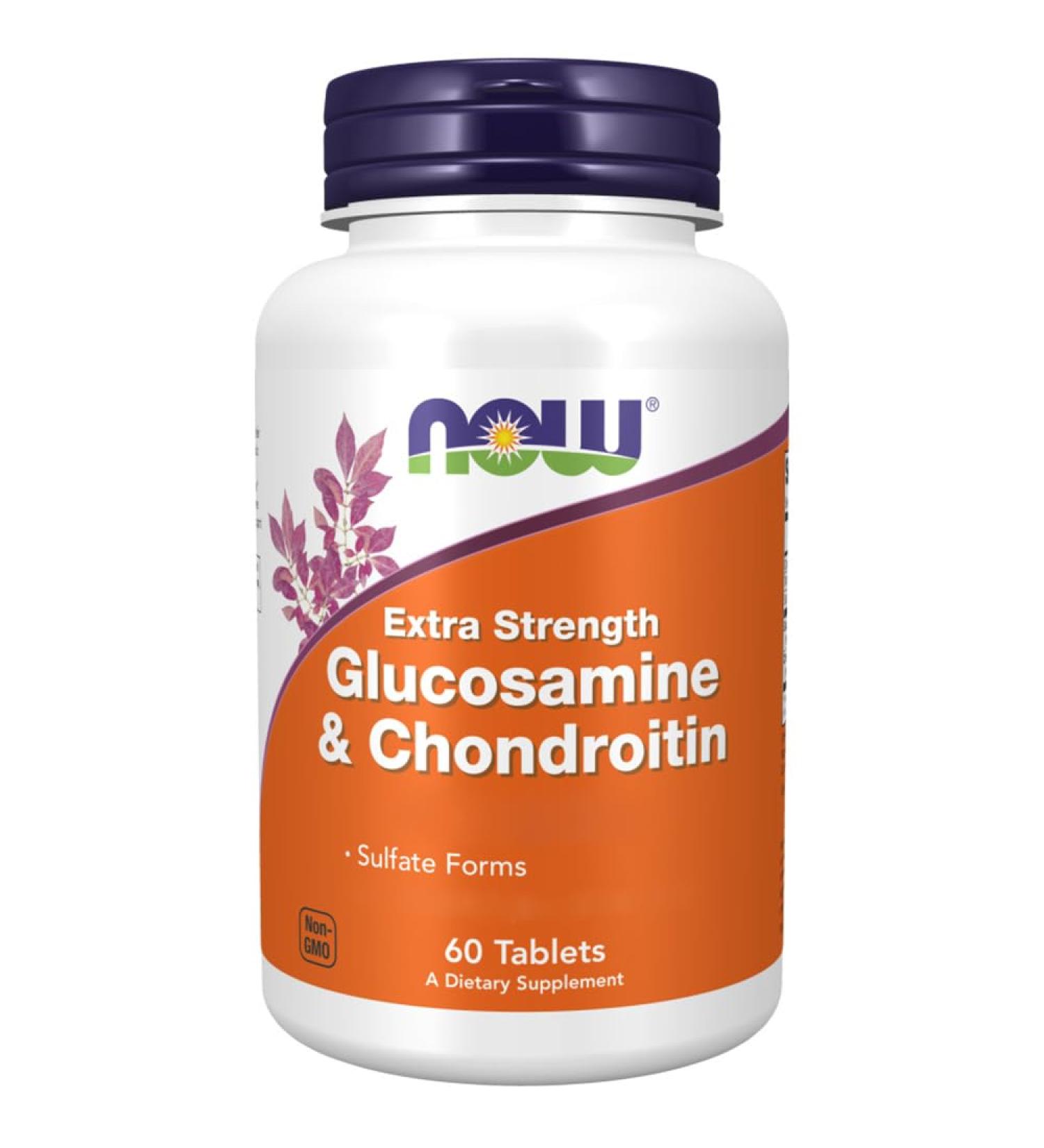 Now Foods Extra Strength Glucosamine & Chondroitin 60 Tablets Lab Tested Soy Free Gluten Free Non-GMO - Buy Online on GoSupps.com