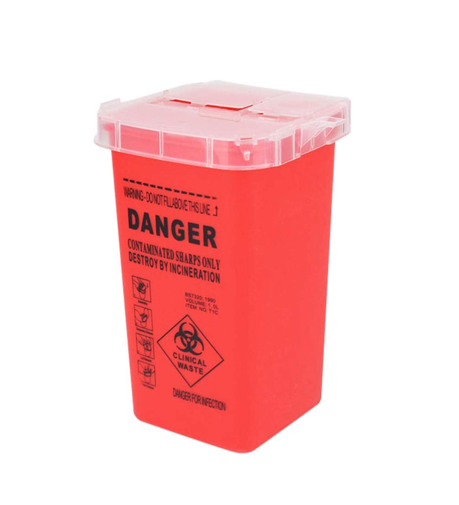 DOITOOL Sharps Container - Small Disposal for Needles, Blades & Dermaplane - Home & Tattoo Use - Red - Buy Online on GoSupps.com