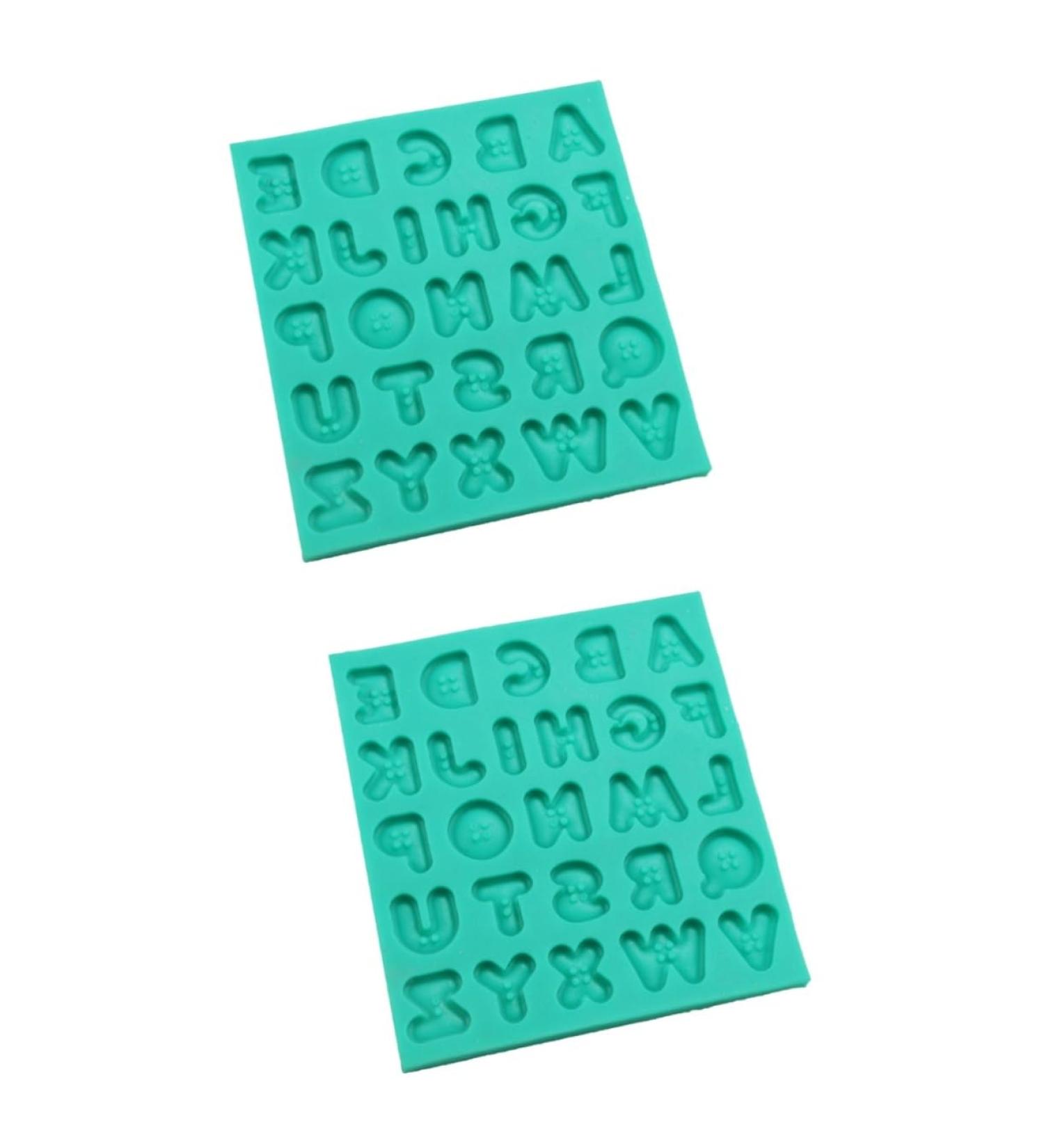 COHEALI 2pcs Cake Tool Alphabet Fondant molds Cookie Cake Cupcake Silicone Candy molds Symbols Cake molds Letter Chocolate Silicone soap Mold Alphabet Silicone molds Bread Cartoon Greenx2pcs 12x13cmx2pcs - Buy Online on GoSupps.com