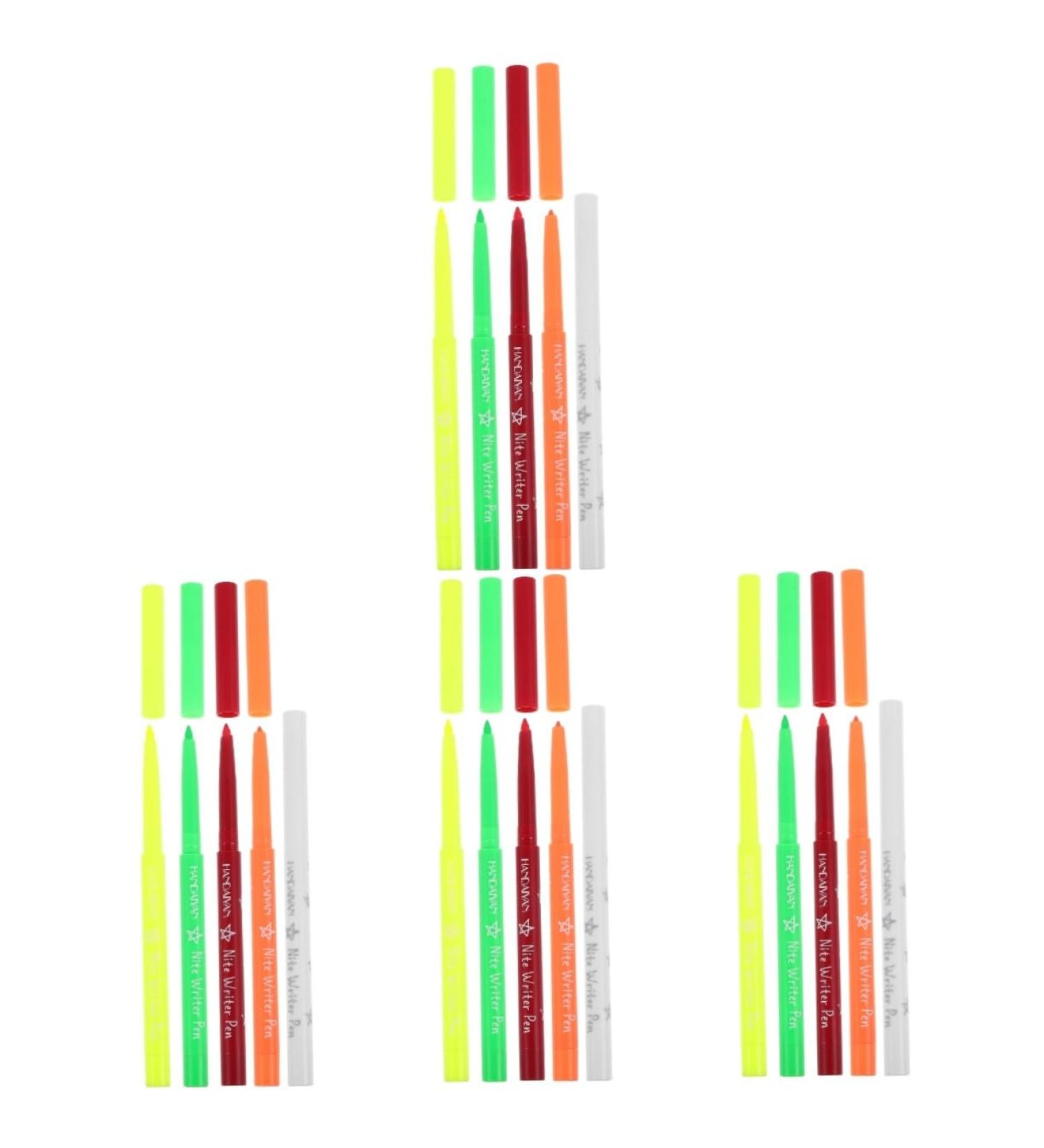 FOMIYES 20 Pcs Halloween Paint Pen Eye Liner Fluorescence Liner Eyeliner Pencil Women Makeup Tool Plastic 12.00X0.80X0.80CMx4pcs Assorted Colorx4pcs - Buy Online on GoSupps.com