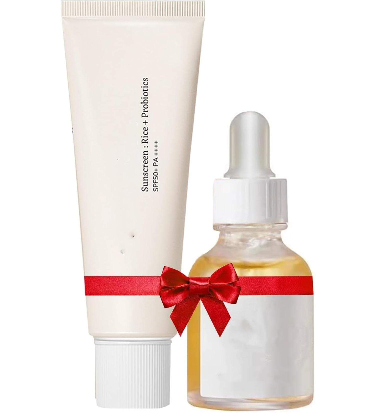 Korean Skin Care Set for Teens | Sun Protection Moisturizer & Glow Serum | Perfect Skincare Gift Set - Buy Online on GoSupps.com