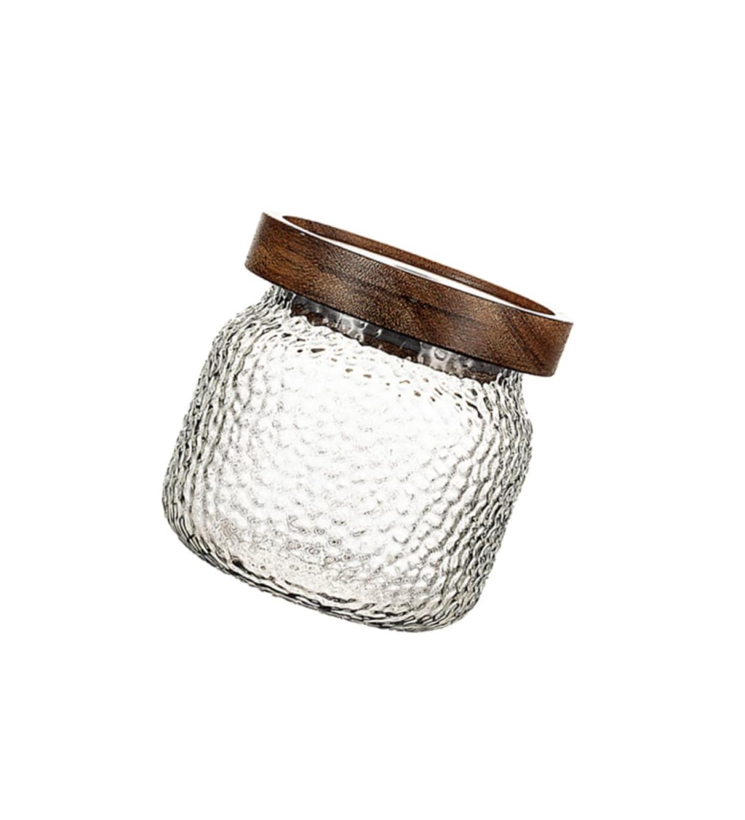Zerodeko Food Containers Glass Food Storage Container Tea Containers Glass s Glass Containers Caterpillar Molds Cookie Containers Glass Stacking Jars Terrarium Cereals Wooden Biscuit 1 - Buy Online on GoSupps.com
