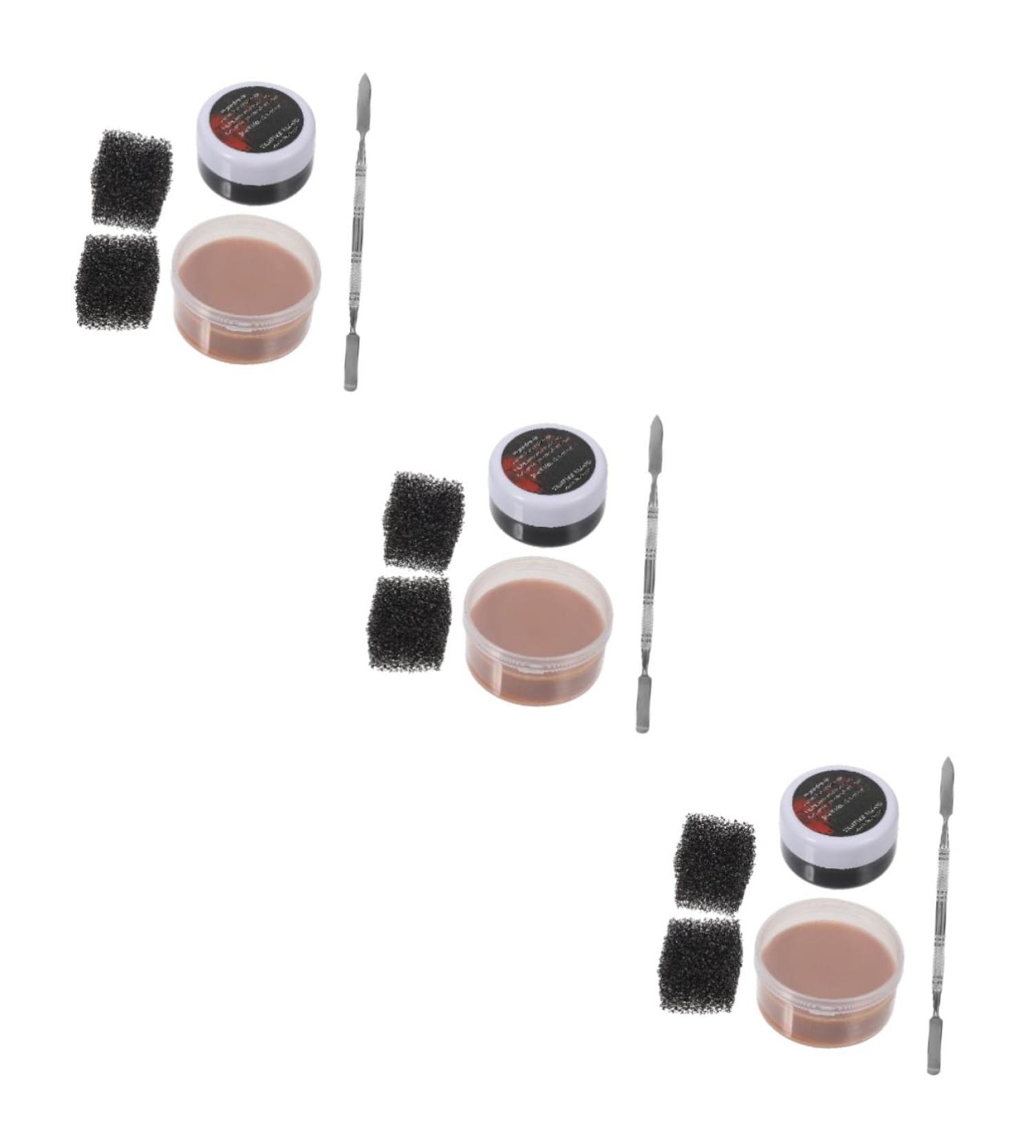 FOMIYES 3 Sets Scar Makeup Kit | Oil-Based Face & Body Paint Fake Wax Scab Blood Stainless Steel Tools for Special Effects - Buy Online on GoSupps.com