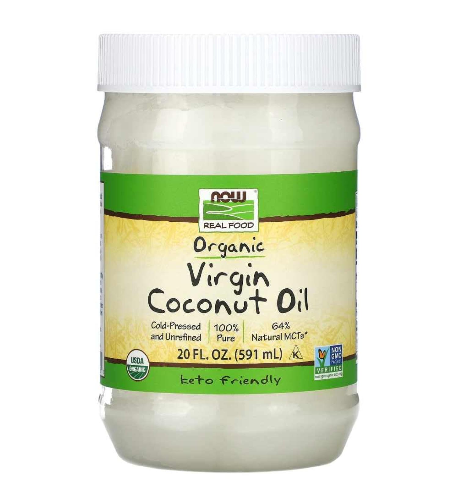 NOW Organic Virgin Coconut UnRefined 591ml - Buy Online on GoSupps.com