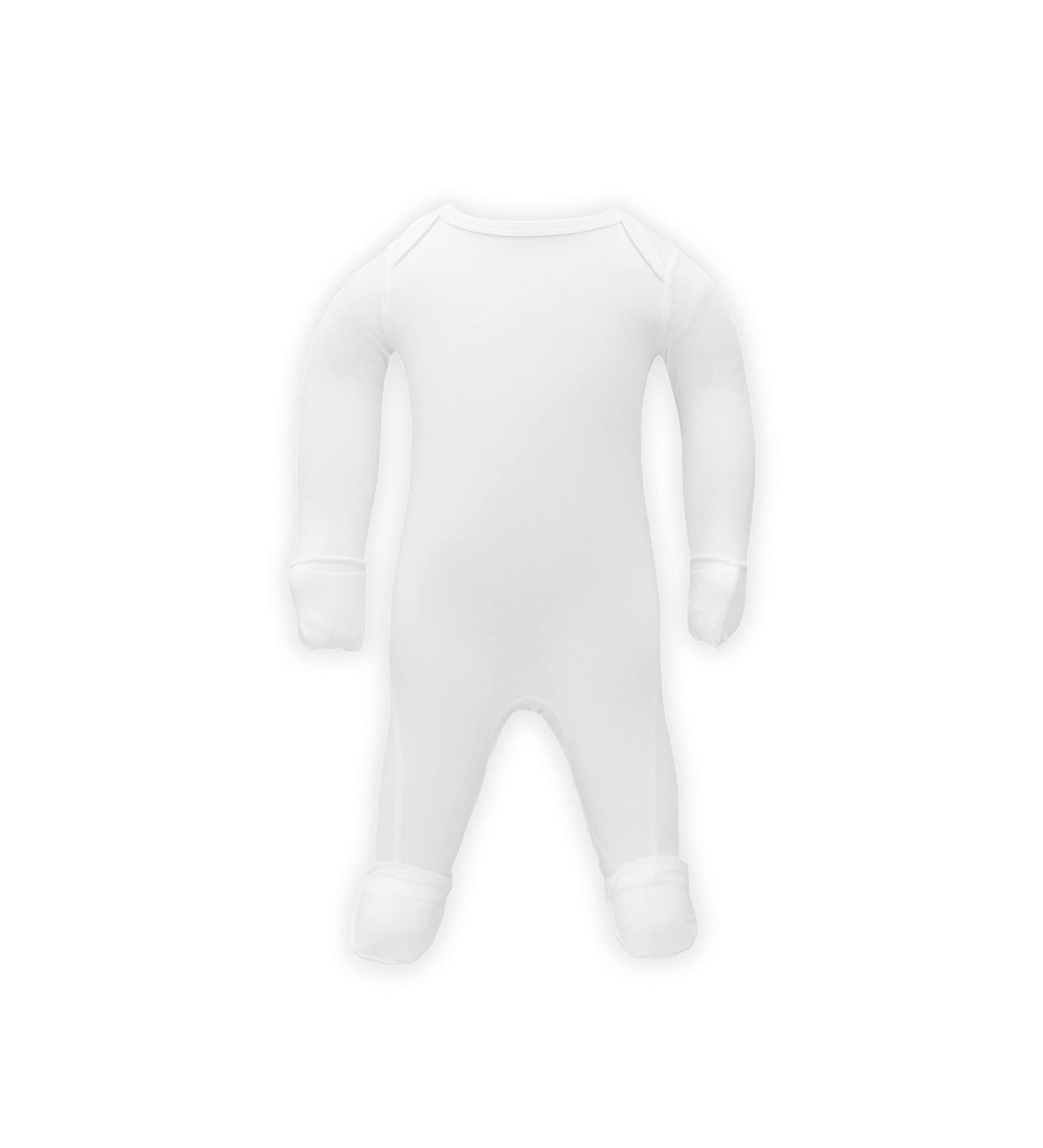 Eczema Baby Sleepsuit | Moisturizing & Soothing | Reduces Itching | Long Sleeve with Built-In Mitts | Eczema Clothing 3-6 Months White - Buy Online on GoSupps.com