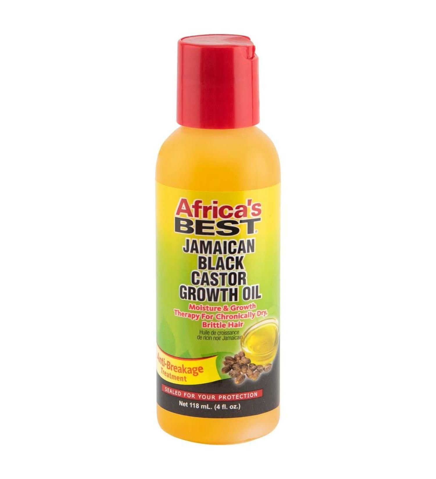 Africa's Best - Jamaican Black Castor Growth Oil  High in Vitamin E  Minerals and Proteins  Help Repair Dry Scalp  Split Ends  Thinning hair and Promotes Regrowth  4oz Bottle  Brown