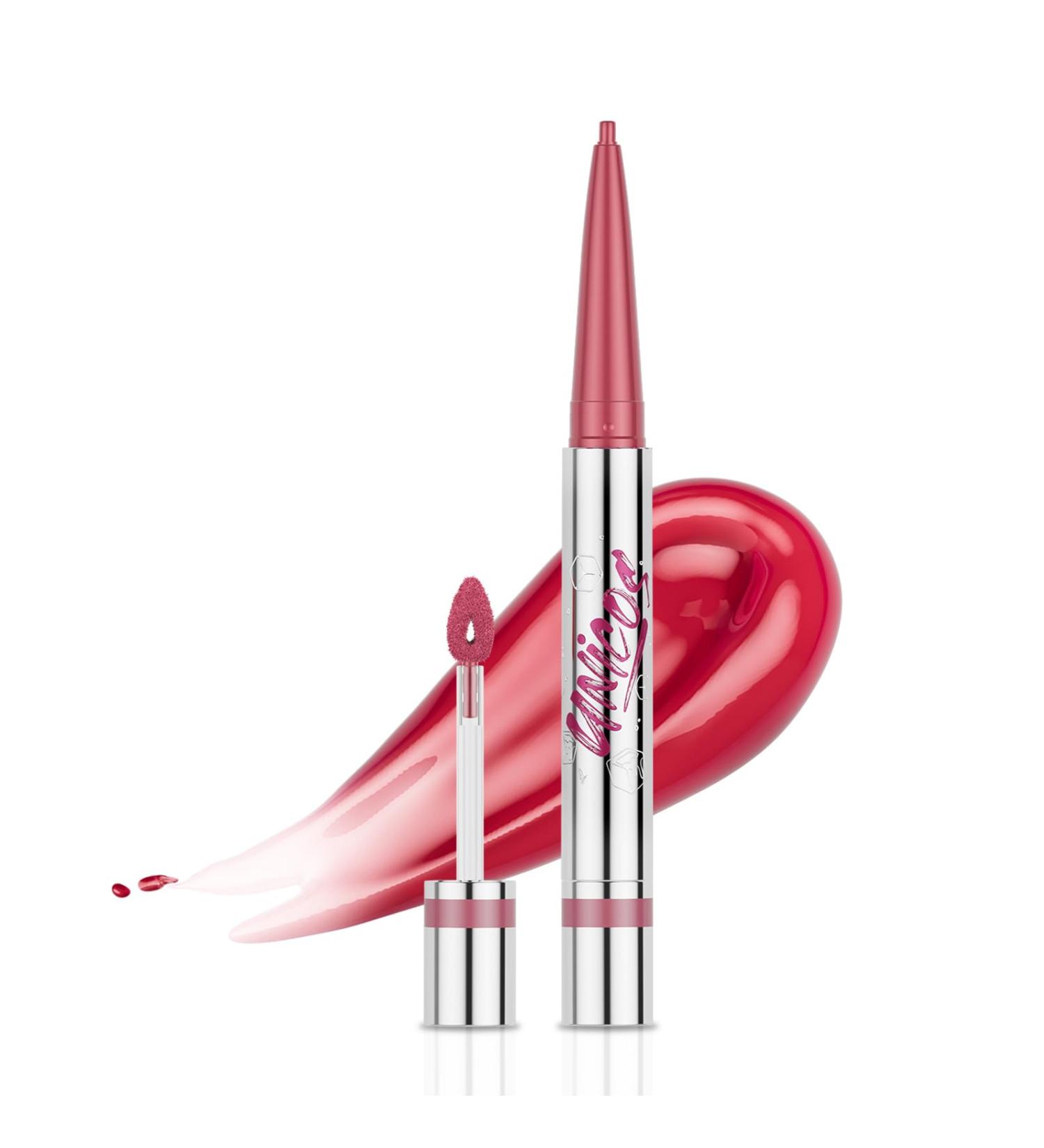 Unicos Dual-Side Lip Plumper Gloss - Fruit Flavored Moisturizing Vegan & Cruelty-Free - Peach Smoothie 0.09 oz - Buy Online on GoSupps.com