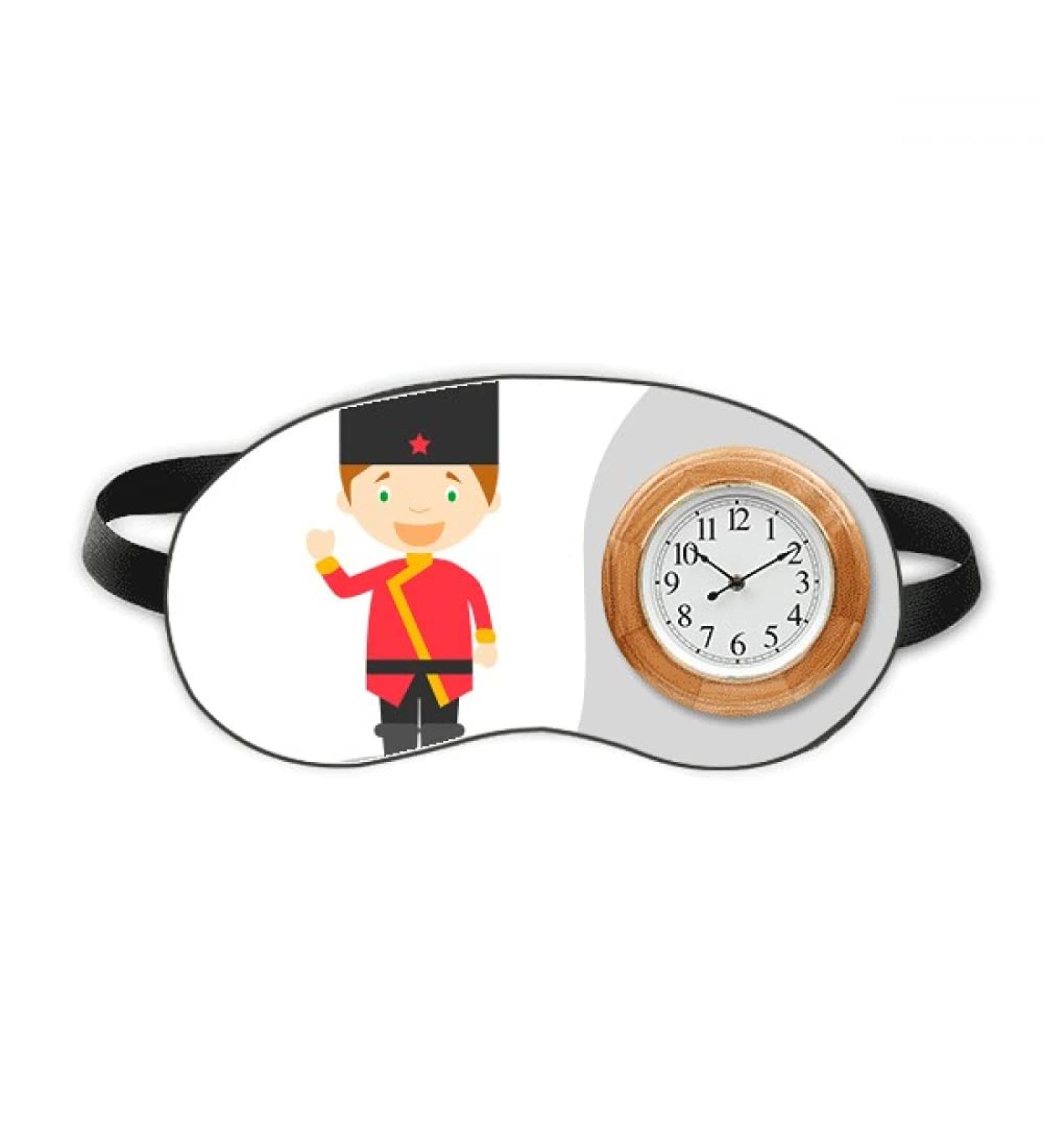 Russia Cartoon Art Deco Fashion Sleep Eye Head Clock Travel Shade Cover - Buy Online on GoSupps.com