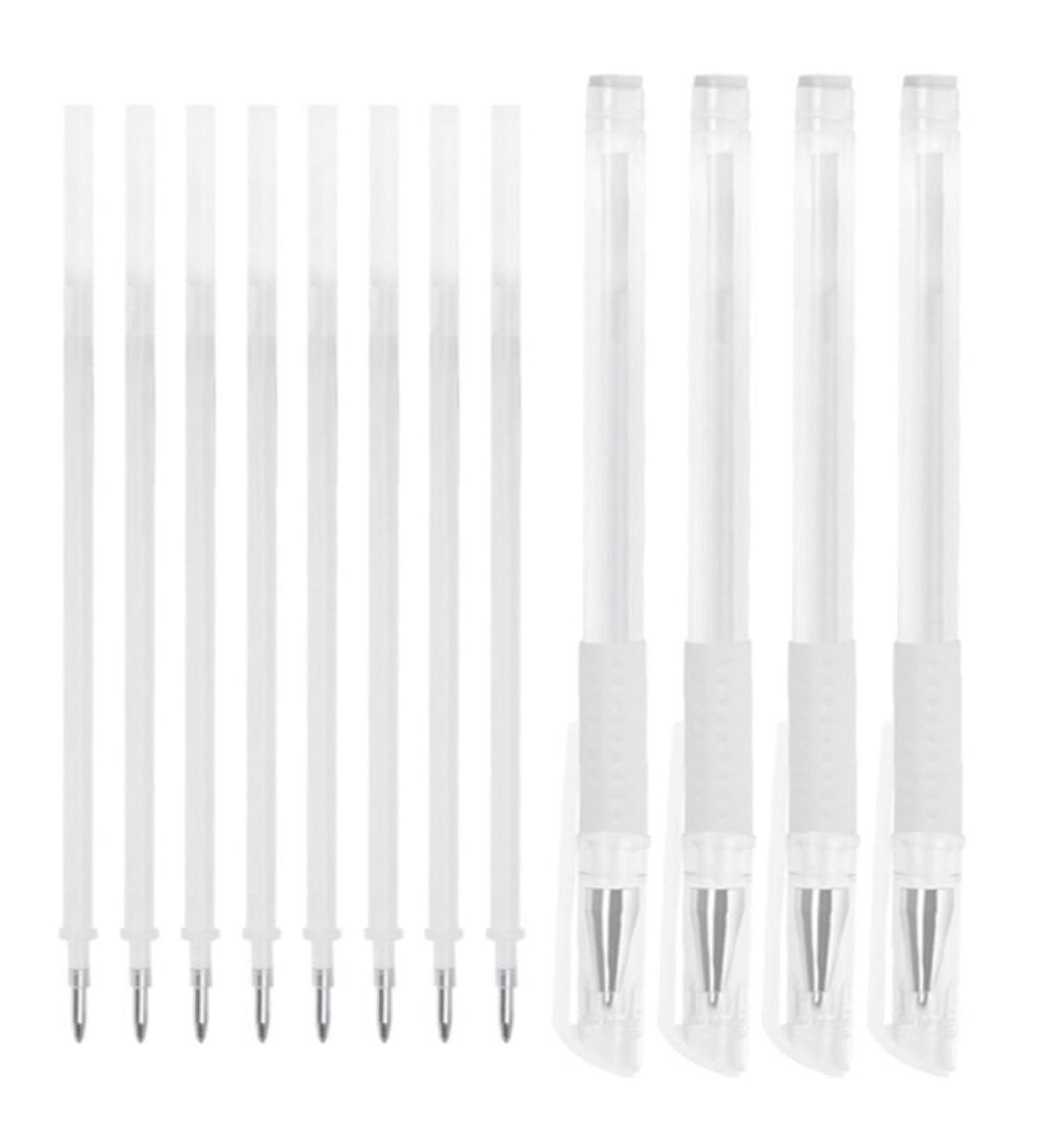 Stylo de Tatouage Multifonctionnel Imperm able Blanc 12 Pi ces 4 Stylos 8 Recharges pour Marquage Sourcils et Peau Accessoire Professionnel pour Maquillage et Microblading - Buy Online on GoSupps.com