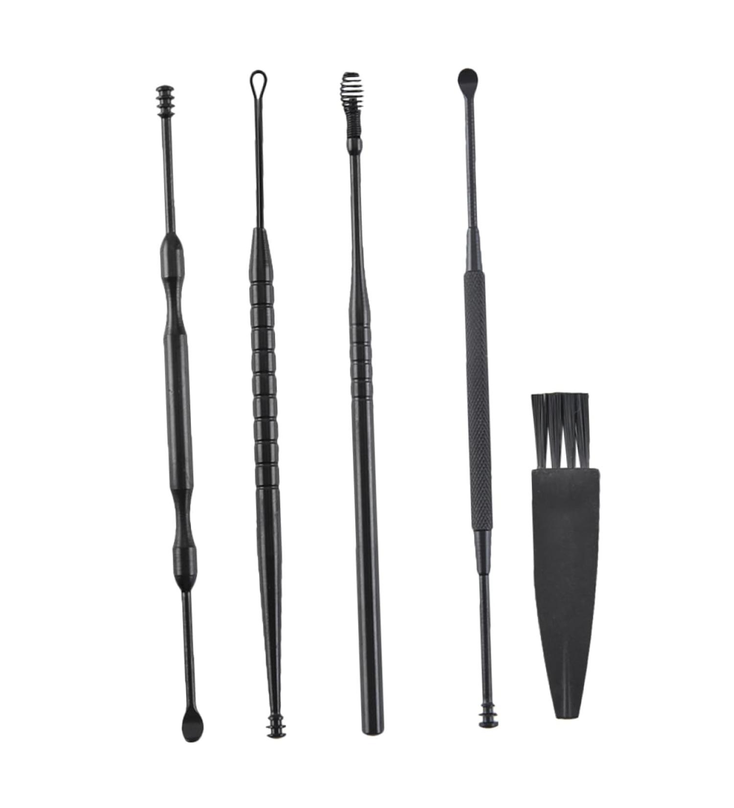 SKISUNO 5-Piece Ear Cleaning Tool Set Dual-Head Spiral Ear Wax Removal Kit Portable at Home or Travel - Buy Online on GoSupps.com