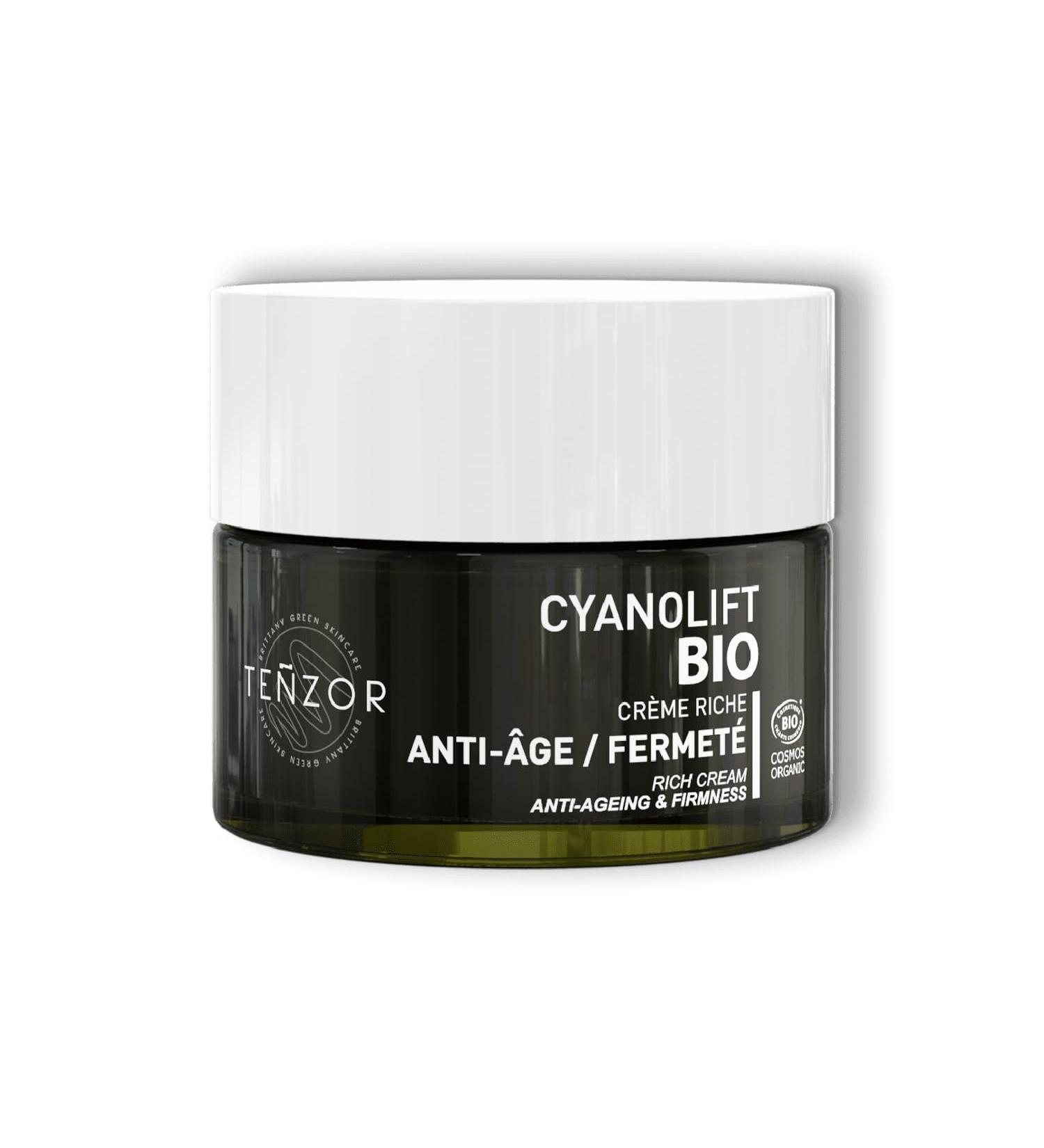 Teñzor CYANOLIFT BIO Rich Anti-aging Cream – Firmness for dry to very dry skin 50ml jar ANTI-AGING DEHYDRATION – WRINKLES – LOSS OF FIRMNESS/RADIANCE based on Spirulina