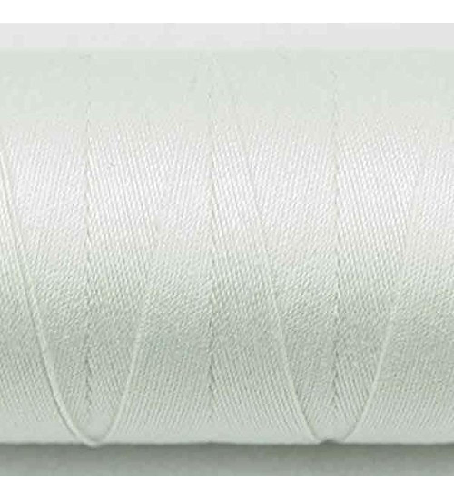 WonderFil Specialty Threads Spagetti, White, 3-ply 100% Long Staple Double-Gassed Egyptian Cotton, 12wt