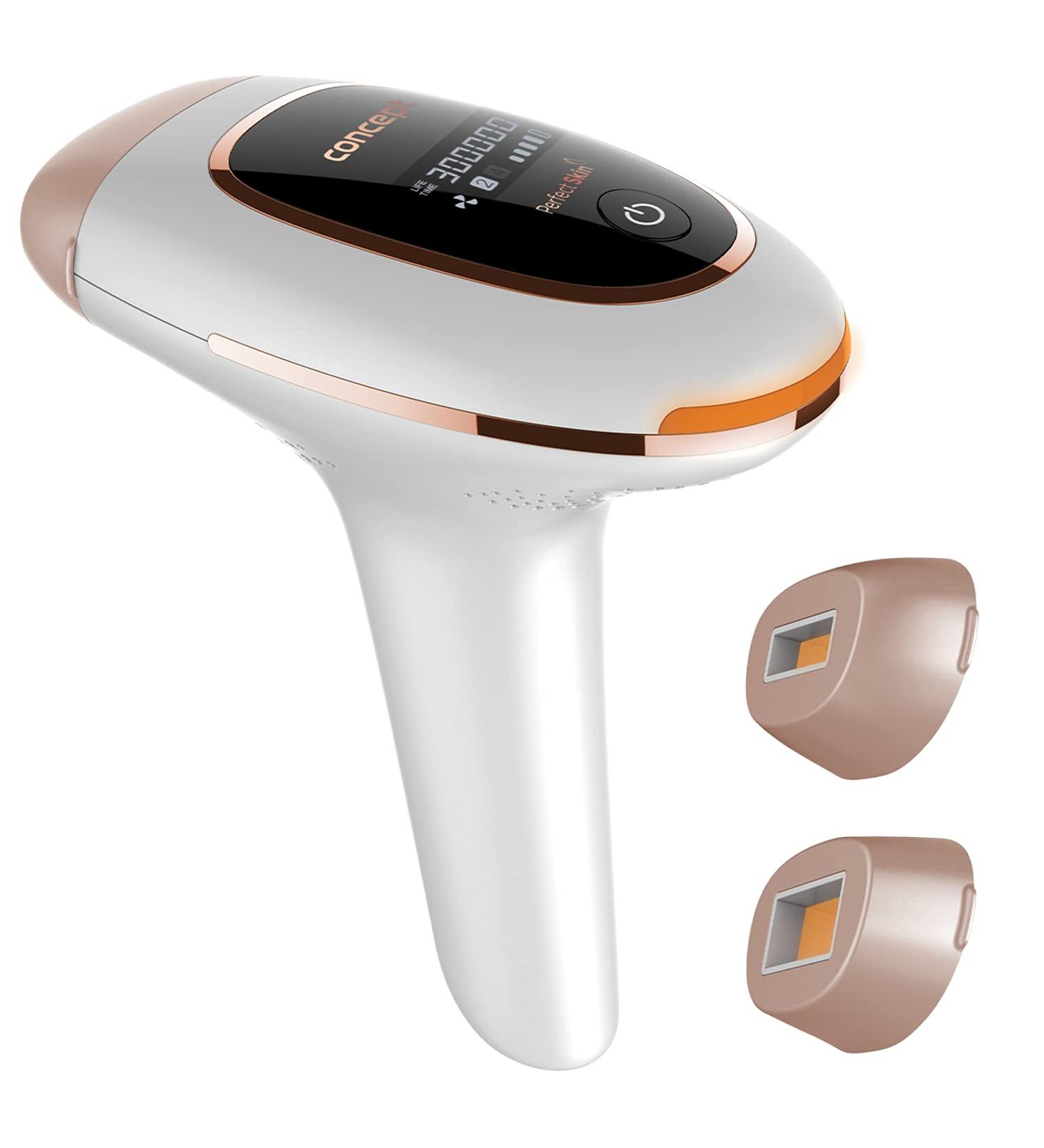Concept IL3020 IPL Hair Removal Device - 2 Treatment Modes 5 Steps 2 Attachments 300 000 Impulses LCD Display & Storage Bag for Smooth Skin - Buy Online on GoSupps.com