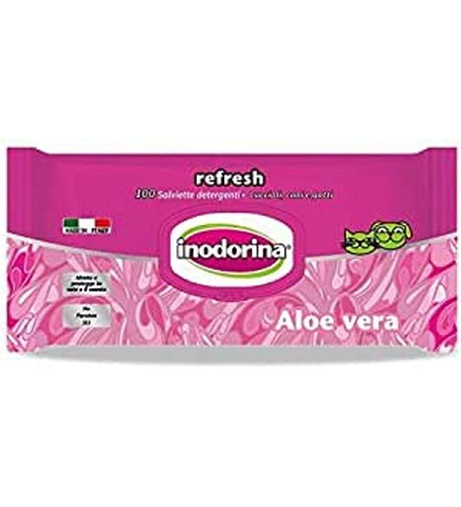 Inodorina Cleaning Wipes for Dogs and Cats Refresh Aloe Vera - 100 pieces