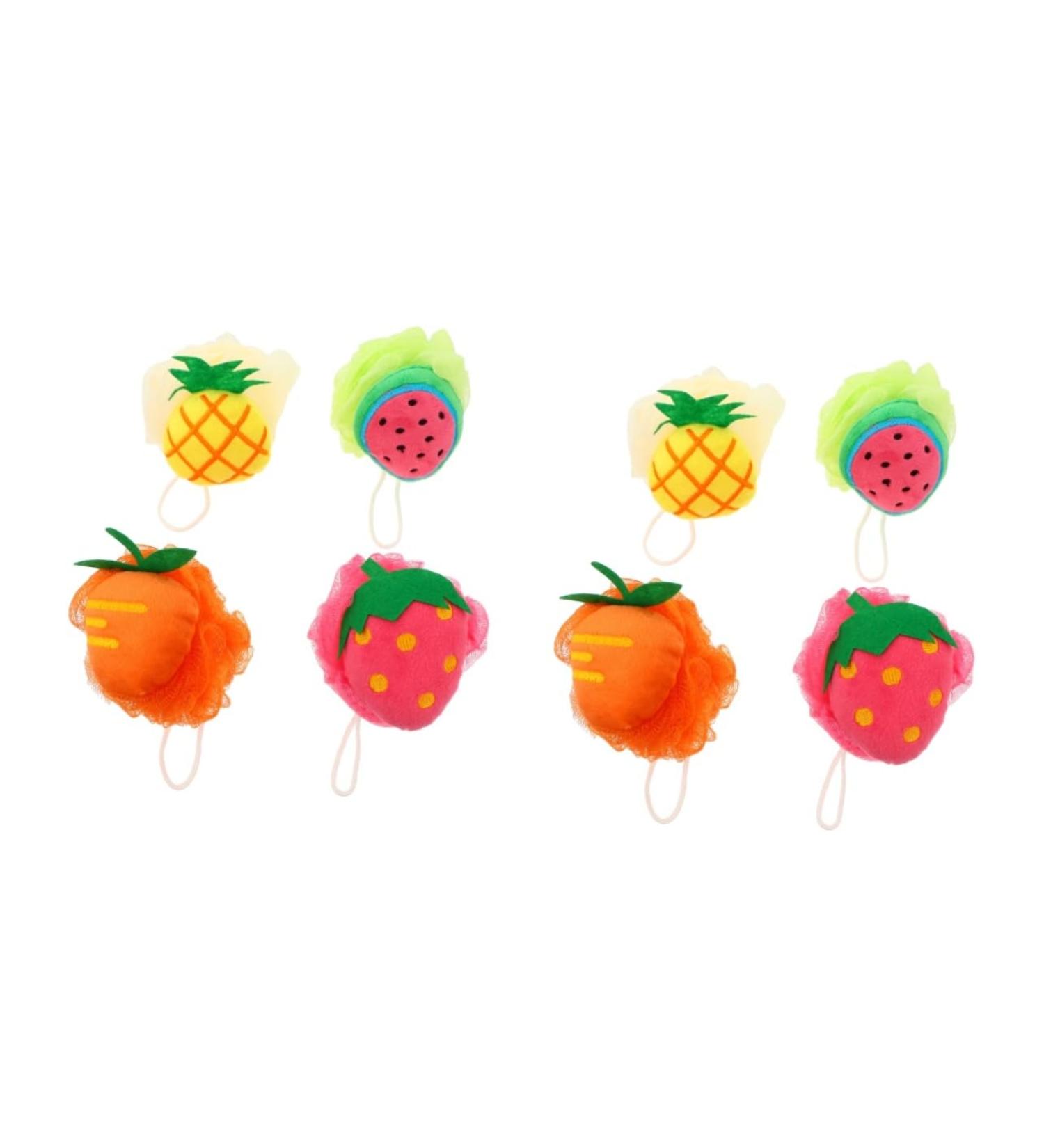 Buy Housoutil 8 Pcs Fruit Shape Bath Sponge Set - Exfoliating Loofah & Cartoon Bath Toys for Kids | International Shipping Available - Buy Online on GoSupps.com