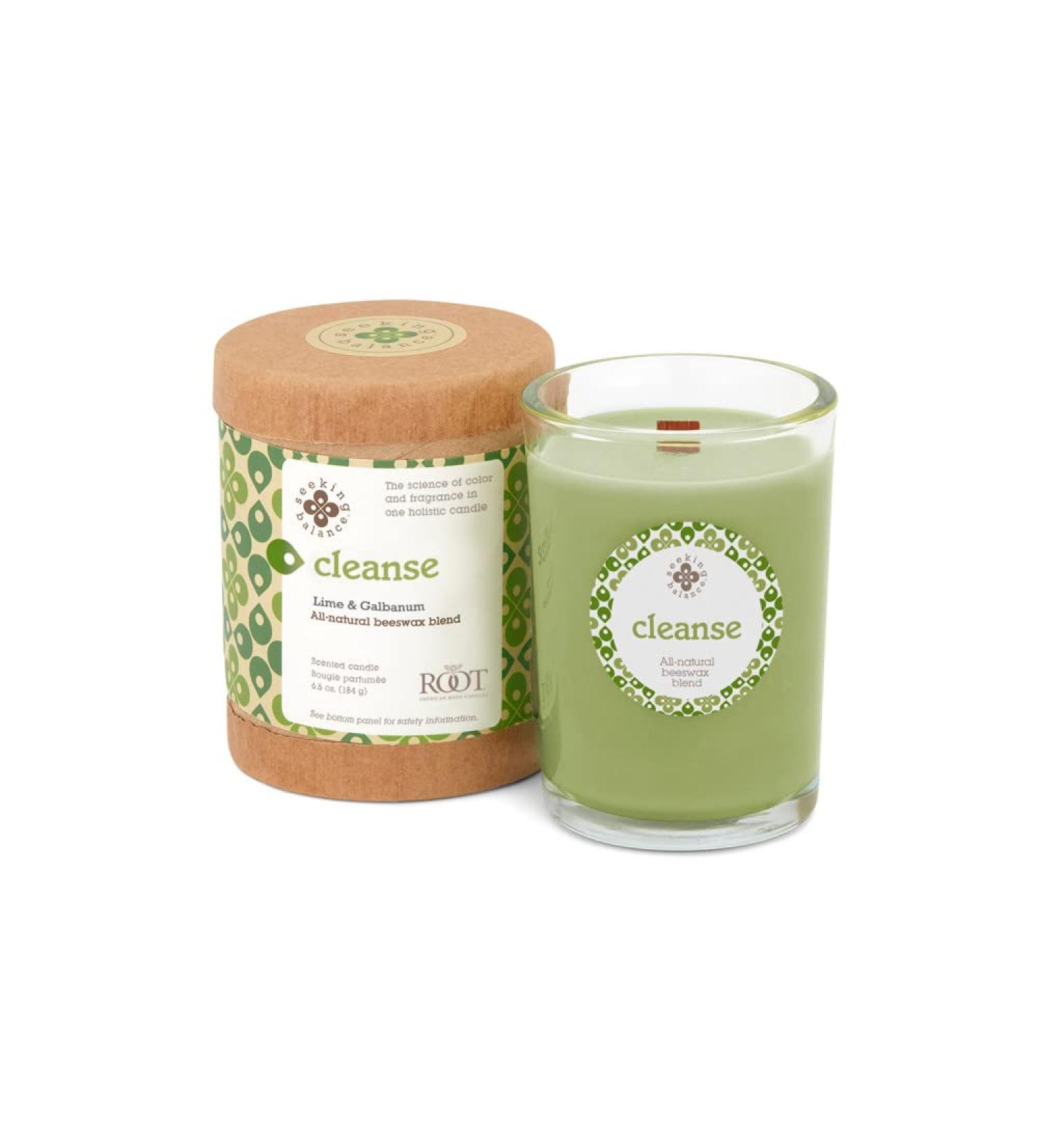 Root Candles Scented Spa Candle - Seeking Balance Aromatherapy 6.5oz Wood Wick Lime + Galbanum - Handcrafted International Shipping - Buy Online on GoSupps.com