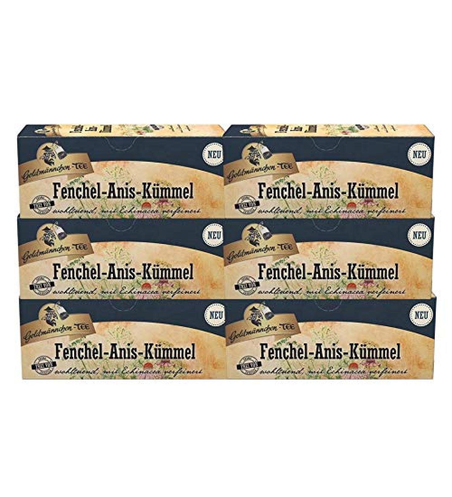 Goldm nnchen Goldm nnchen - Pack of 6 Fenchel-Anise tea bags - 25 bags per pack