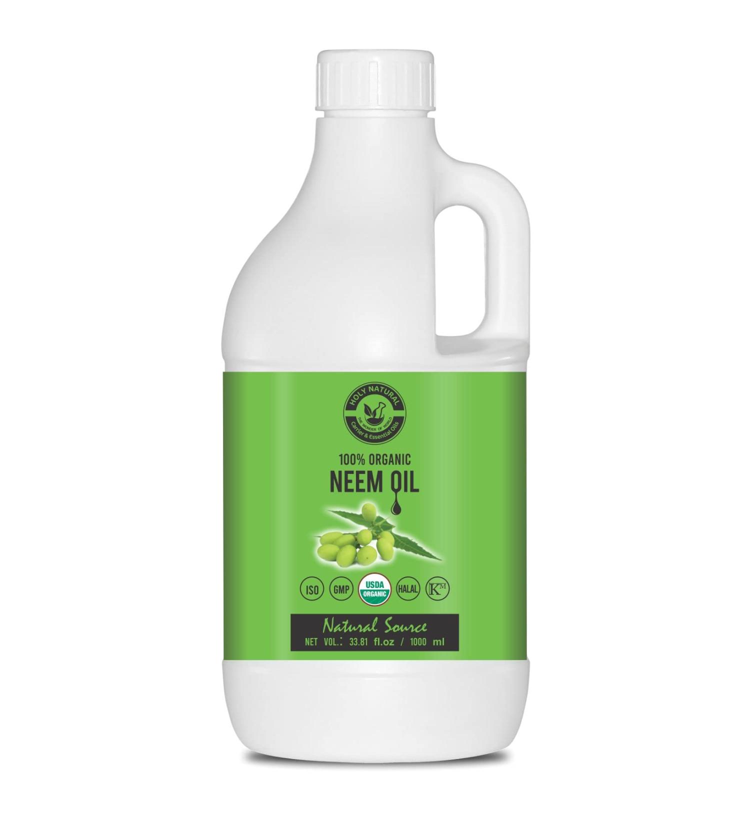 Organic Neem Oil (33.81 fl oz) USDA Certified, 100% Pure Cold Pressed Neem Oil for Skin, Hair & Plants - Moisturizing, Dandruff-Free, Indoor & Outdoor Use - 33.81 Fl Oz (Pack of 1) - Buy Online on GoSupps.com