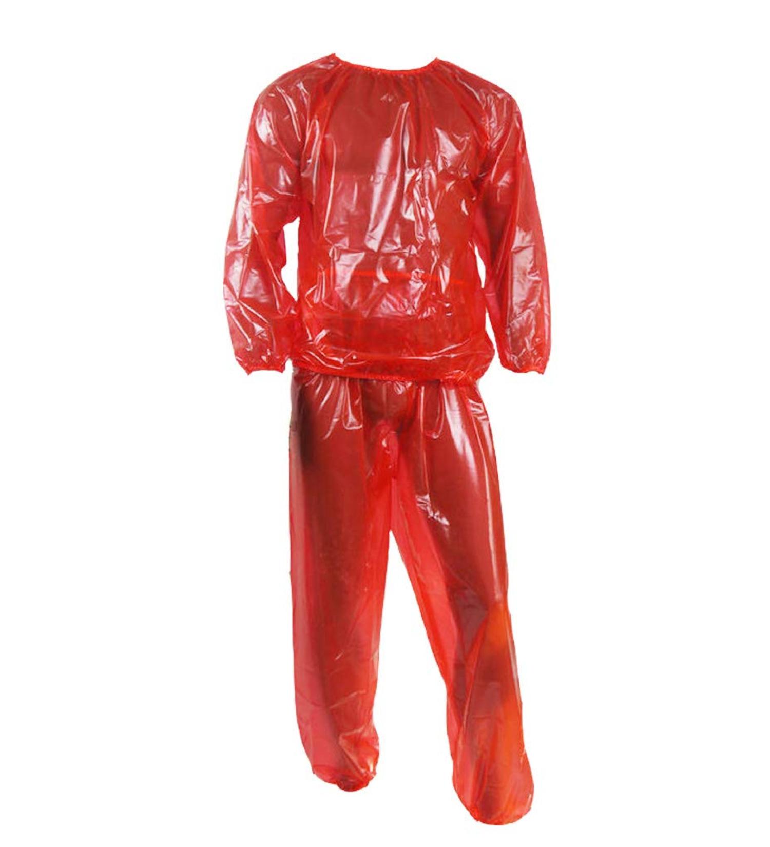 Haian PVC Jogging Suit Sauna Suit - Size XL Clear Red | International Shipping Available - Buy Online on GoSupps.com