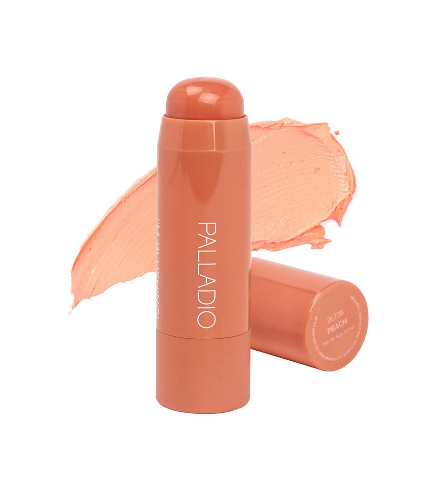 Palladio Im Blushing 2-in-1 Cheek & Lip Color | Light Cream Rouge Multi-Stick | Moisturizing Peach Formula for All-Day Wear - Buy Online on GoSupps.com