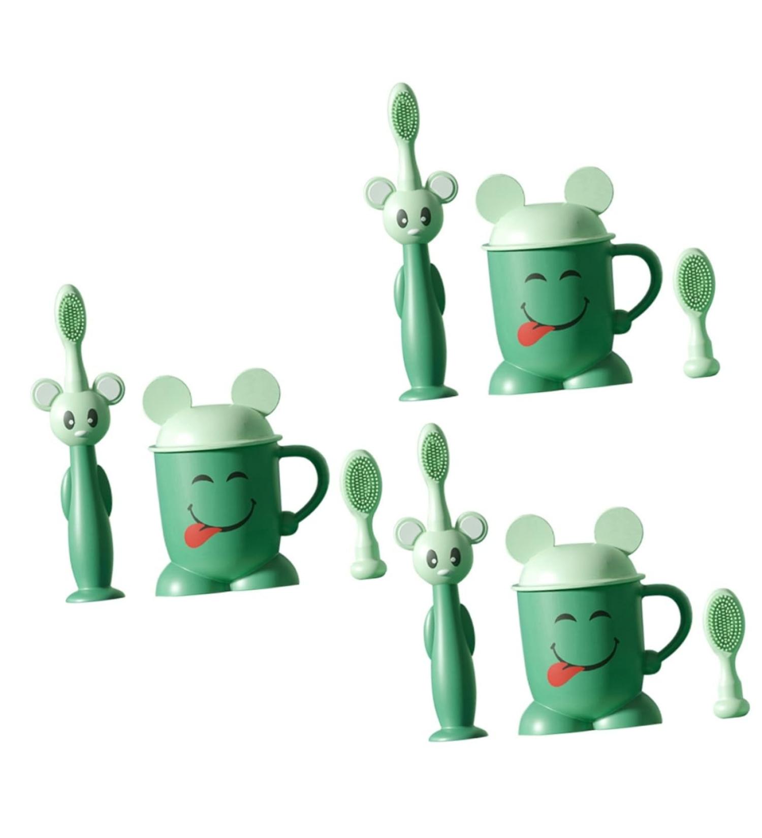 FRCOLOR 3 Sets Silicone Toothbrush Set | Extra Soft Baby Toothbrushes for Newborns & Infants - Perfect Bristle Comfort - Buy Online on GoSupps.com