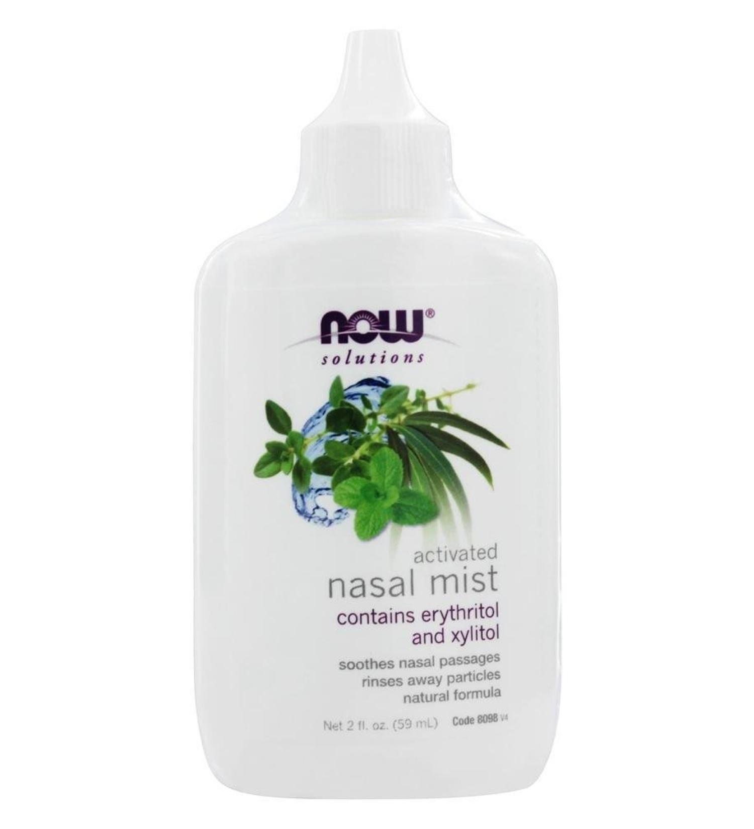 NOW Foods Activated Nasal Mist with Xylitol - 2 oz | Soothing Nasal Spray for Allergy Relief | Fast International Shipping - Buy Online on GoSupps.com