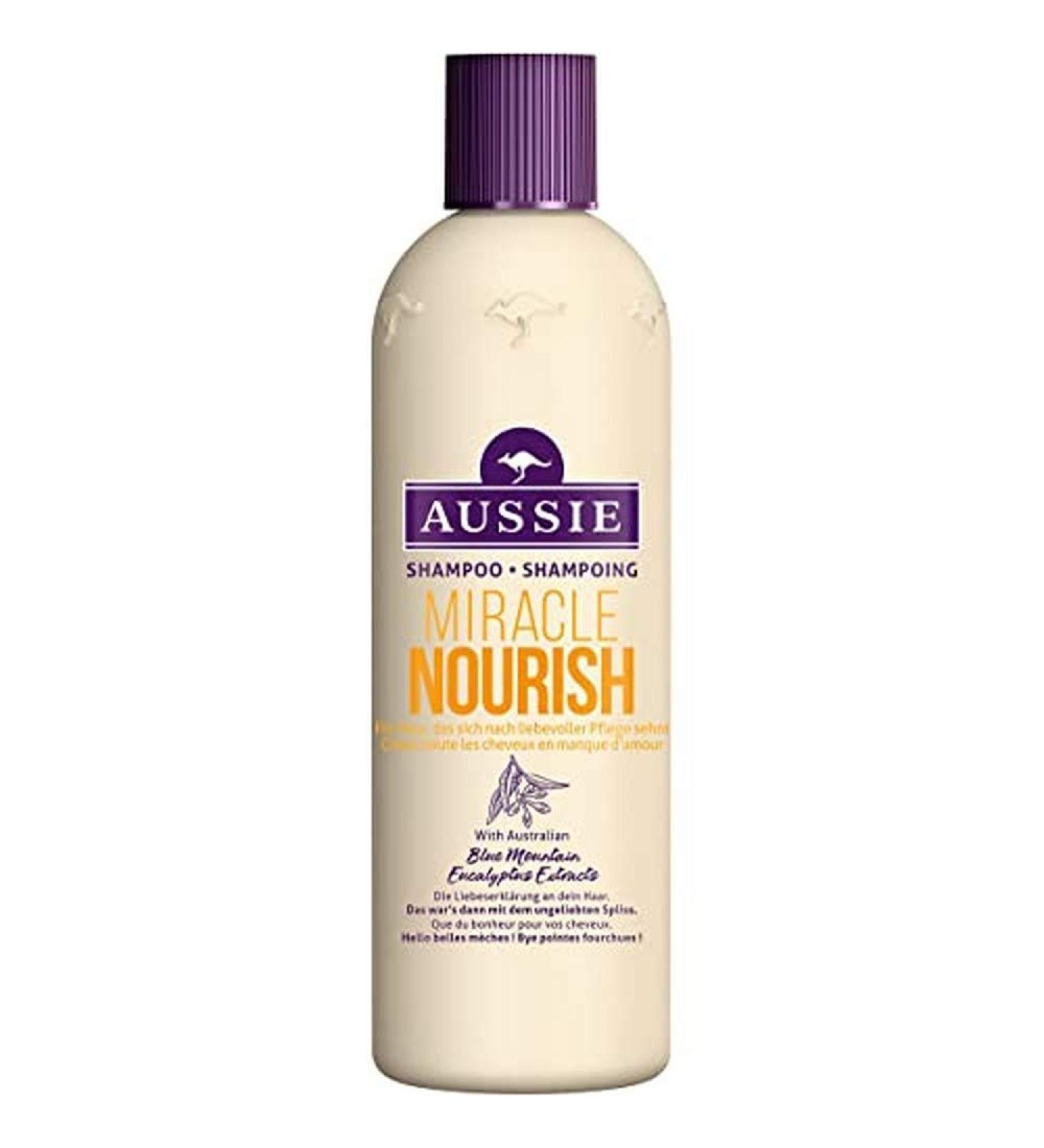 Aussie Miracle Nourish Shampoo 300ml - Pack of 3 - Buy Online on GoSupps.com