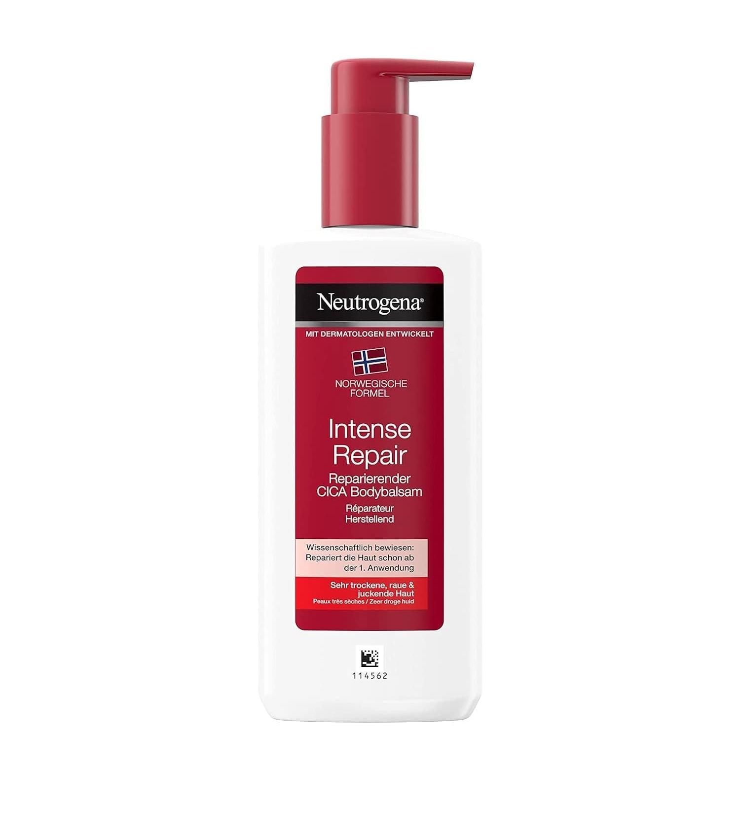 Neutrogena Intense Repair Cica Body Balsam 250ml - Hydrating Body Lotion for Very Dry Skin with Norwegian Formula Panthenol & Allantoin - Regenerating Moisturizer for Intensive Care - Buy Online on GoSupps.com