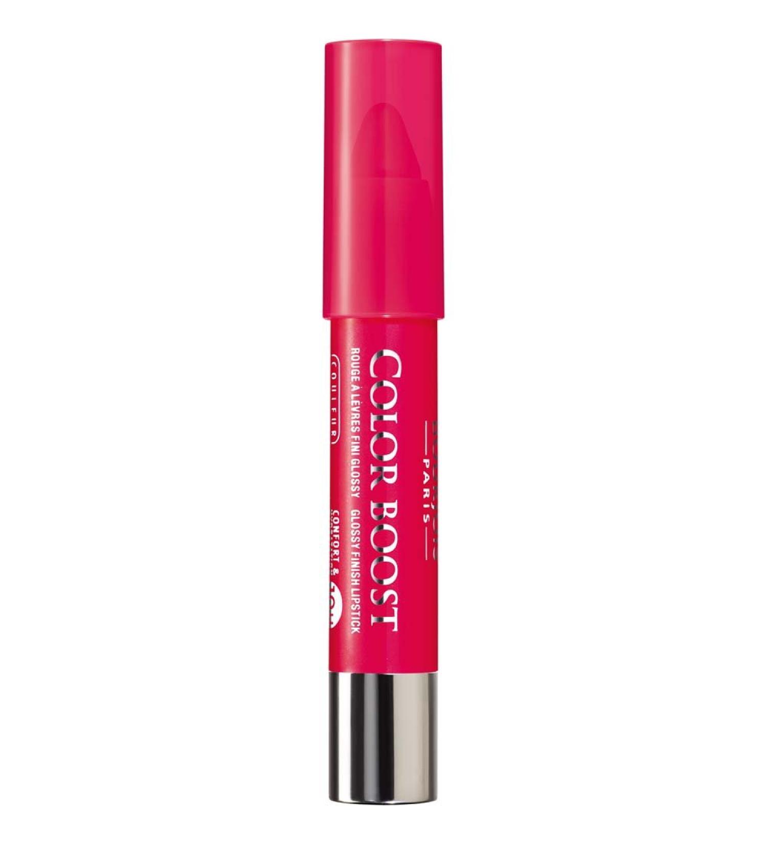 Bourjois Color Boost Glossy Finish Lipstick 01 Red Sunshine - Vibrant Red Lip Color for International Shipping - Buy Online on GoSupps.com