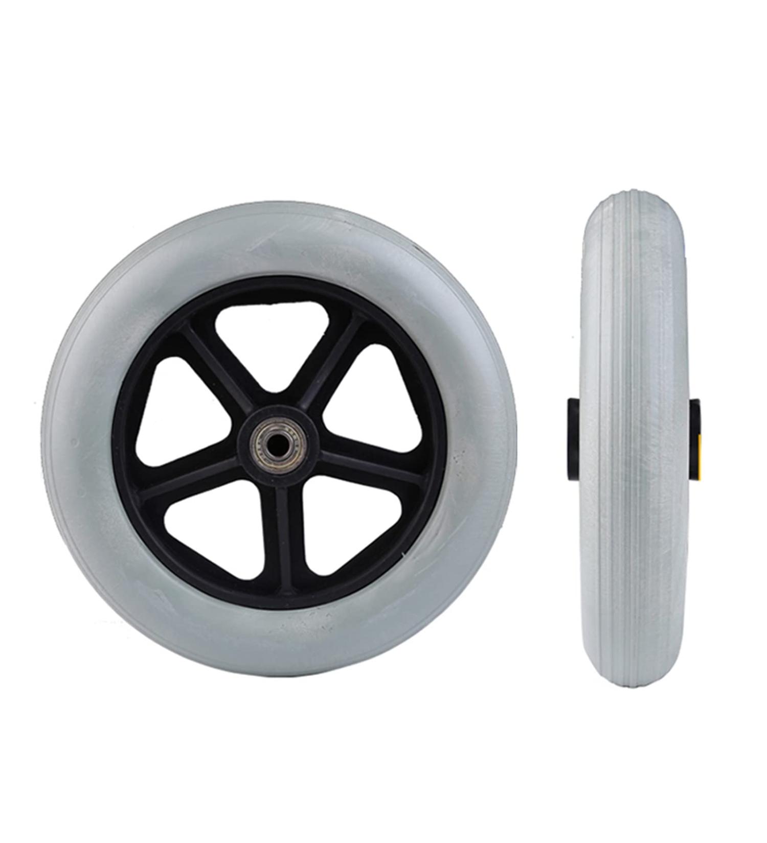 Wheelchair Wheels Wheelchair Front Castor Wheelchair Front Wheel 8 inch Wheelchair Wheel Casters 1 pair Wheelchair Wheel Replacement Non-inflatable Wheel - Buy Online on GoSupps.com