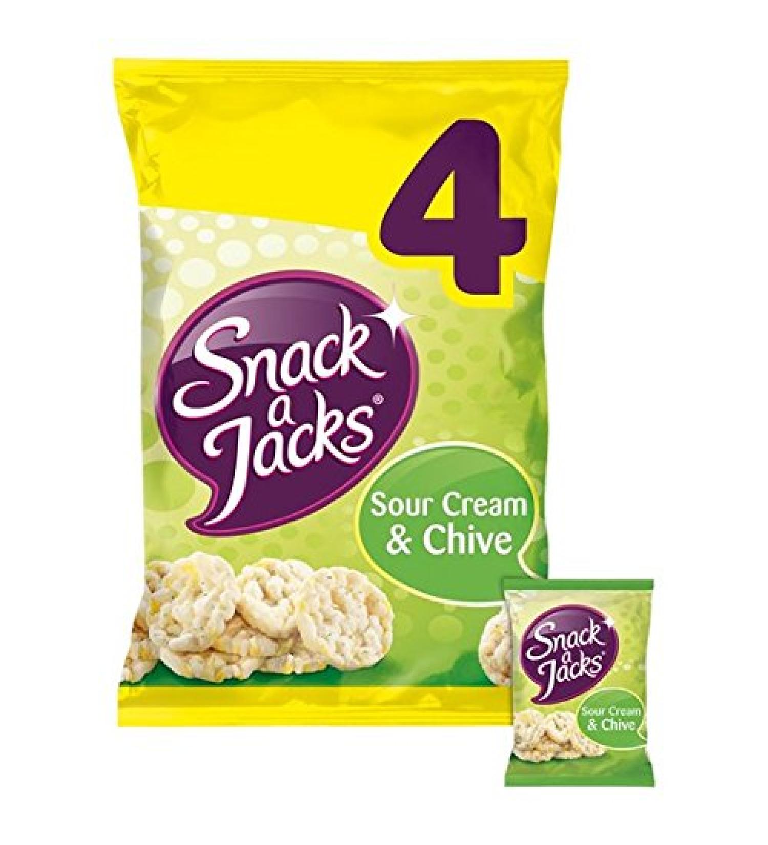 Snack A Jacks Sour Cream & Chive 4 x 22g