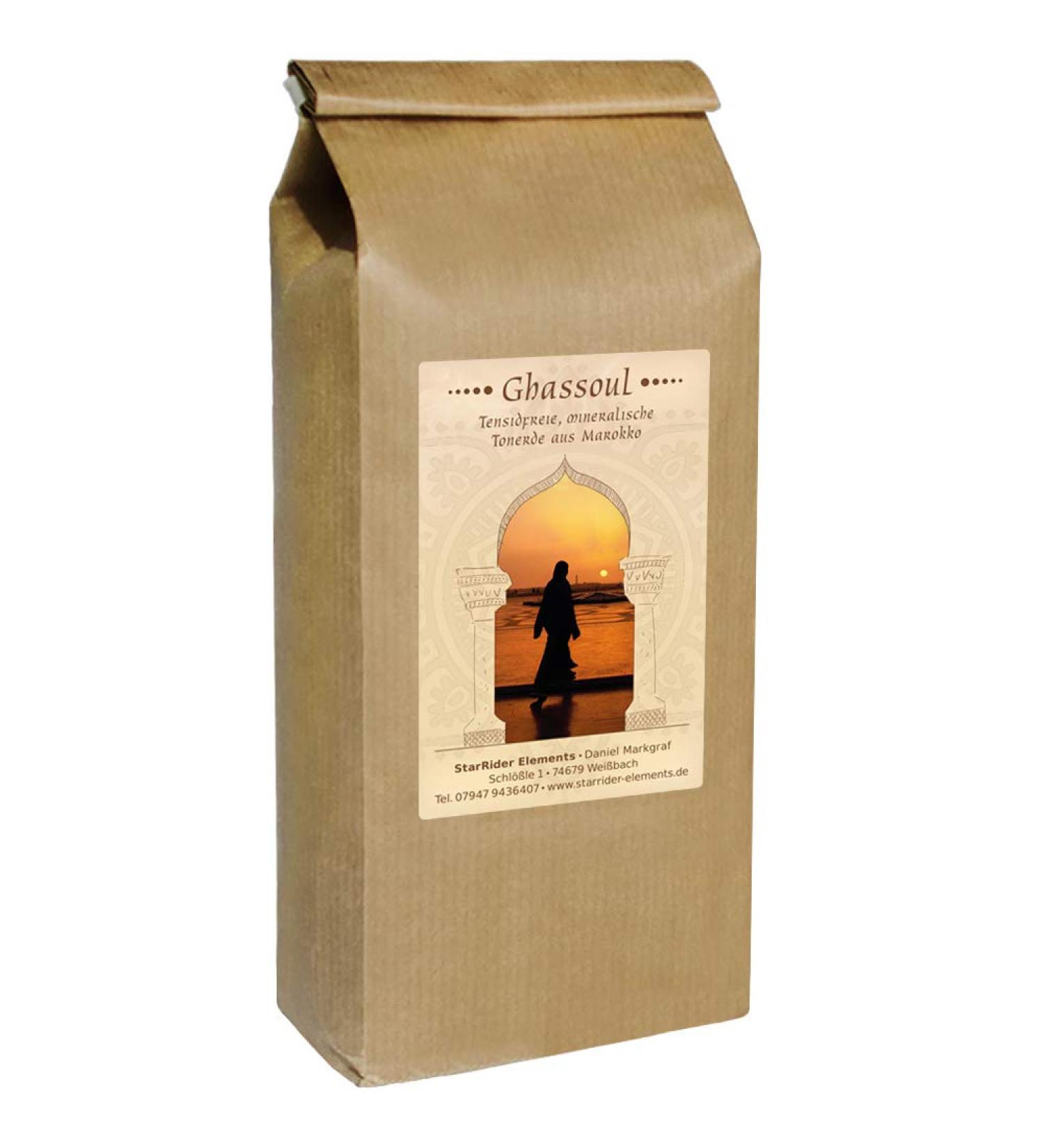 Original Ghassoul Clay Powder 1000g - Organic Detoxifying Clay for Skin & Hair | International Shipping Available - Buy Online on GoSupps.com