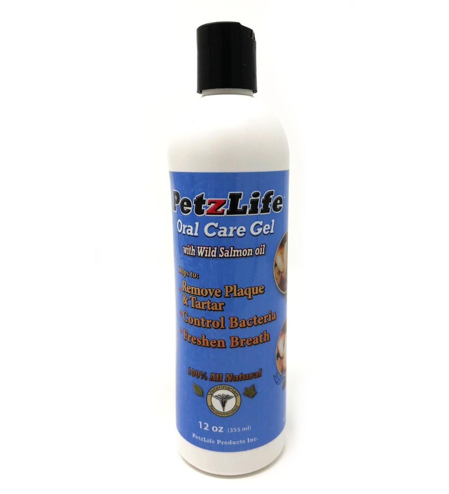 Petzlife All Natural Oral Care Gel with Salmon Oil for Dogs Dental Health 12oz/341ml
