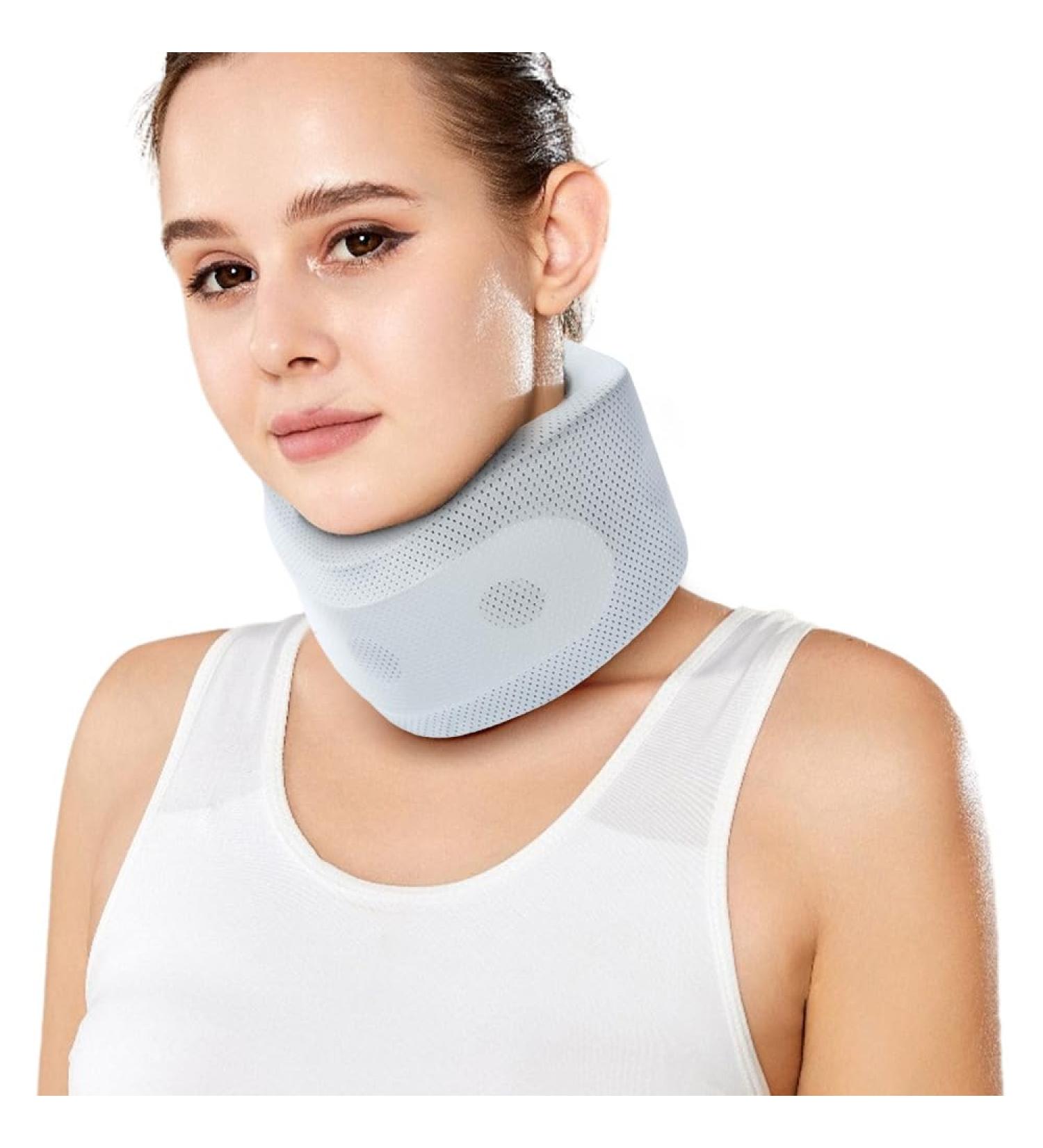 Shop Halskr er Neck Stretcher & Support | Relief for Neck Pain | Durable Cervical Spine Bandage for Men & Women (Blue L) - Buy Online on GoSupps.com